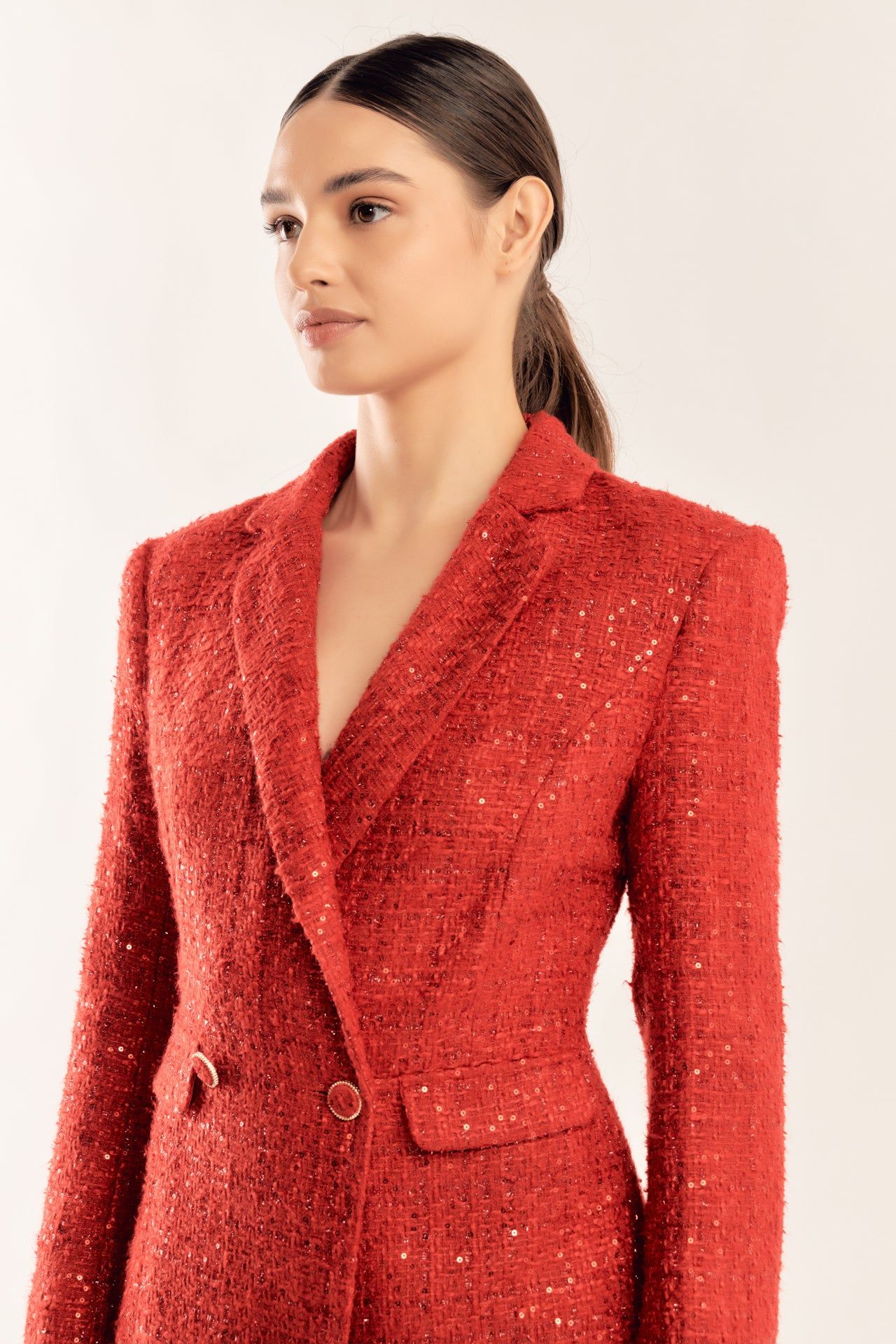 Premium Sequin Tweed Blazer Romper sold by Endless Rose product image thumbnail 5
