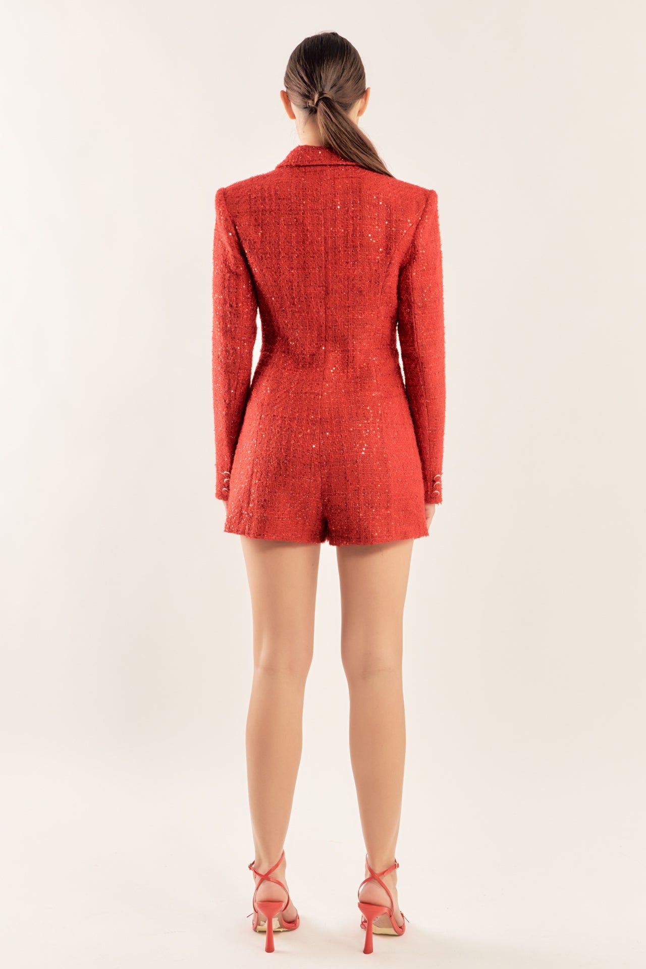 Premium Sequin Tweed Blazer Romper sold by Endless Rose product image thumbnail 4