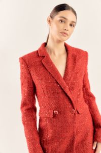 Premium Sequin Tweed Blazer Romper sold by Endless Rose