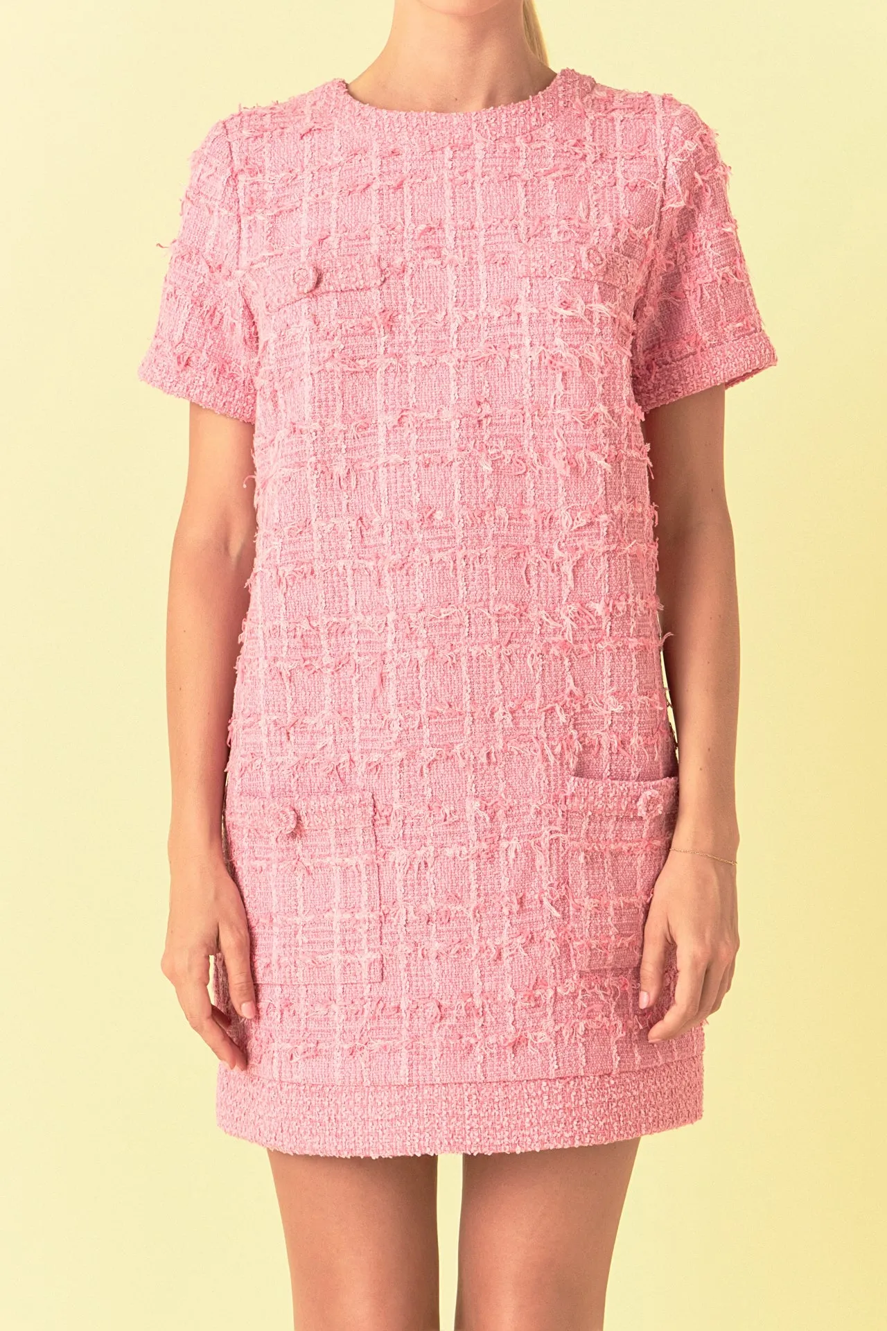 Buttoned Tweed Shift Dress sold by Endless Rose product image thumbnail 2