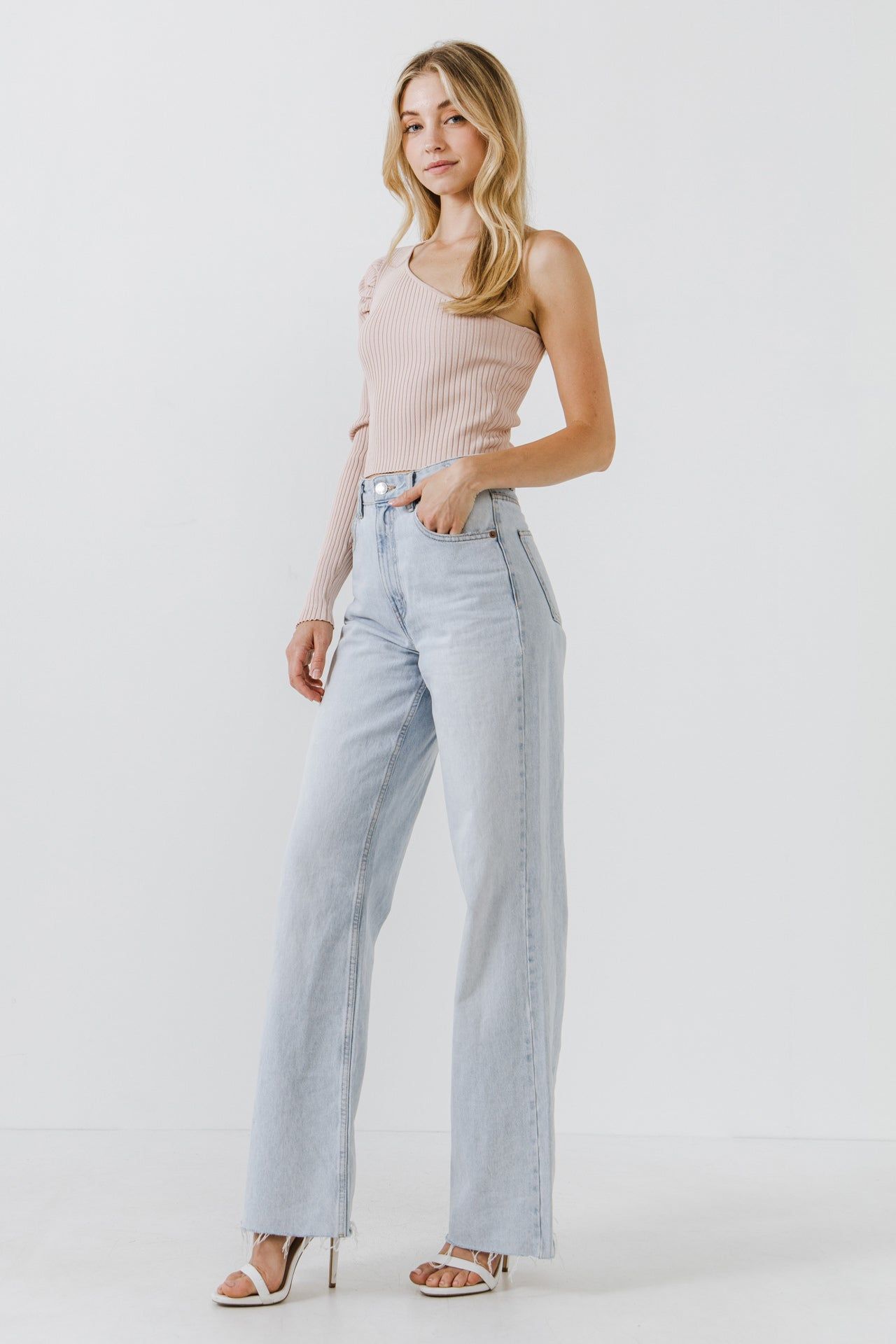 Puff Sleeve One Shoulder Top sold by Endless Rose product image thumbnail 3