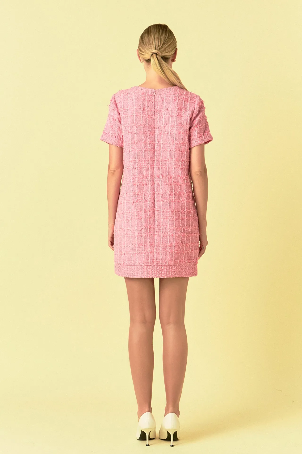 Buttoned Tweed Shift Dress sold by Endless Rose product image thumbnail 4