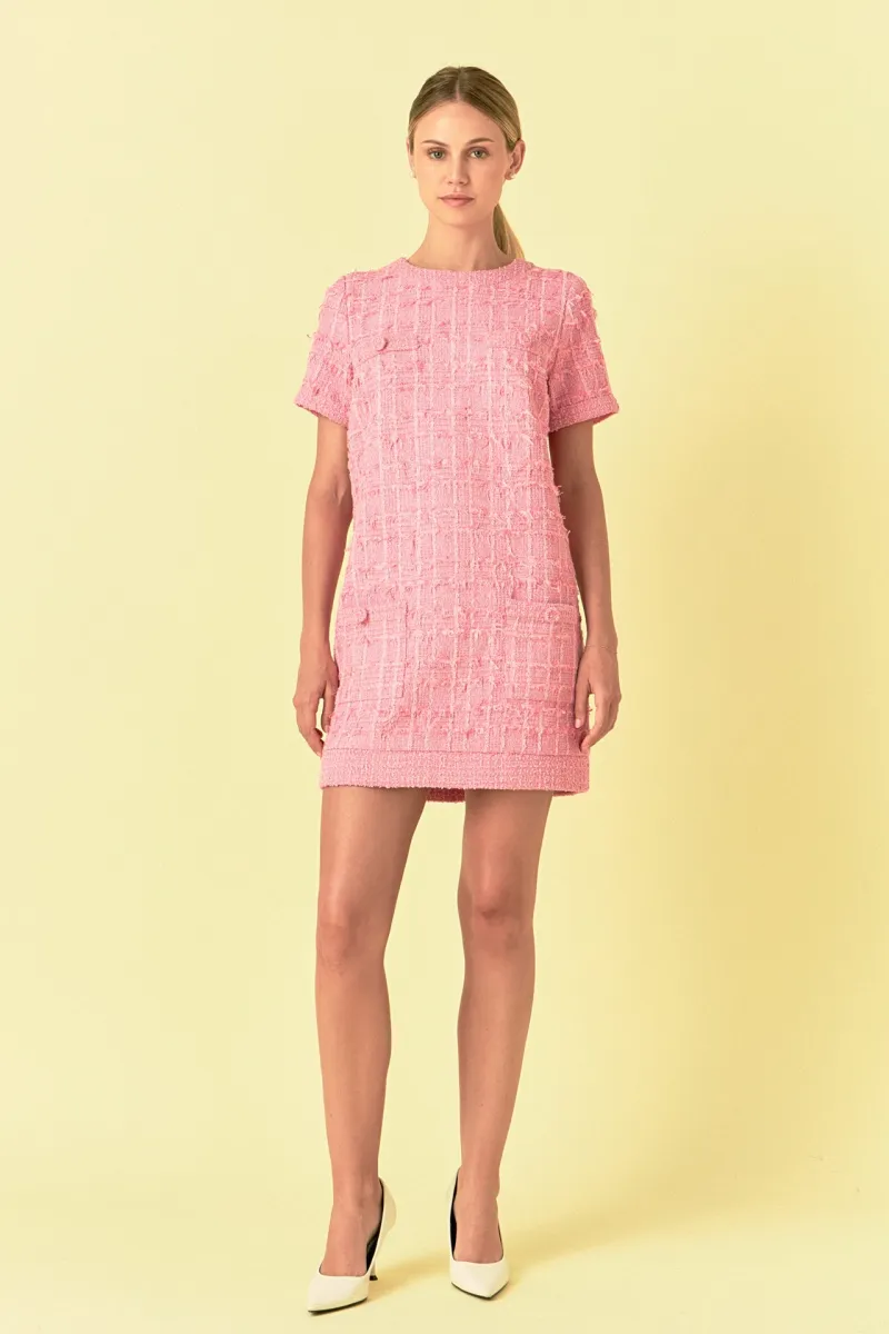 Buttoned Tweed Shift Dress sold by Endless Rose