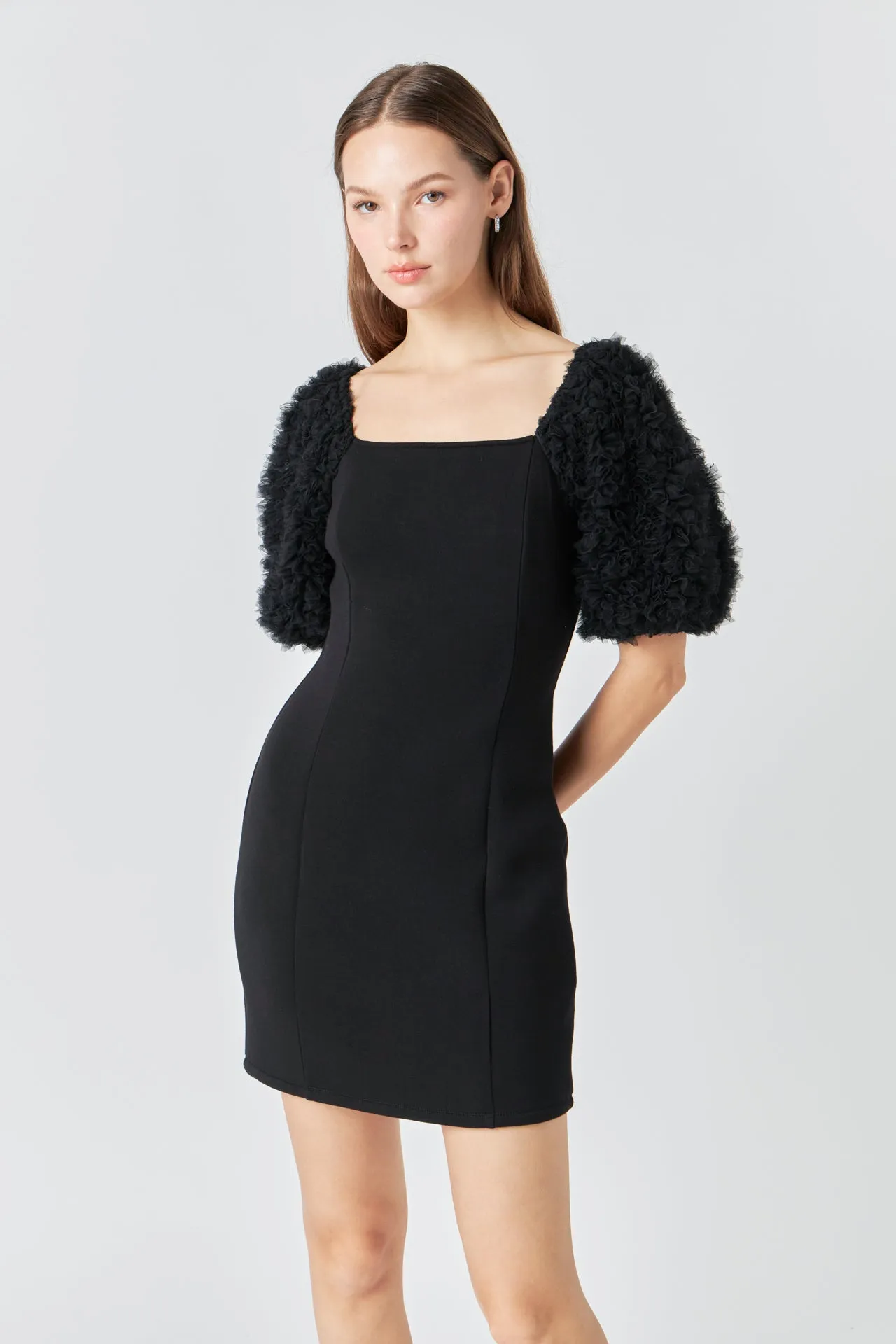 Puff Sleeve Mini Dress sold by Endless Rose product image thumbnail 5