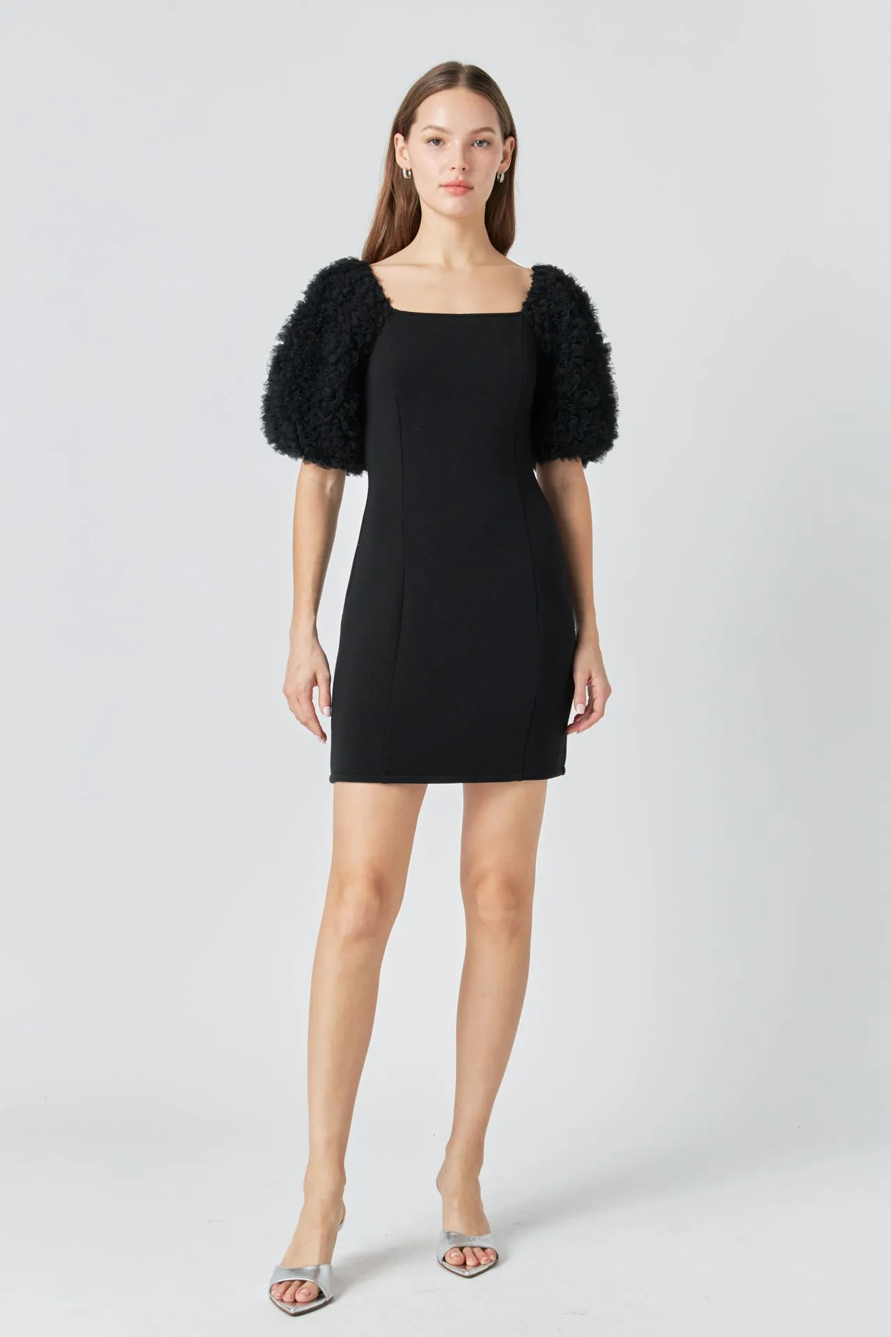 Puff Sleeve Mini Dress sold by Endless Rose