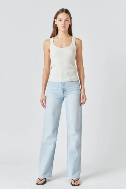 Basic Ribbed Tank Top sold by Endless Rose
