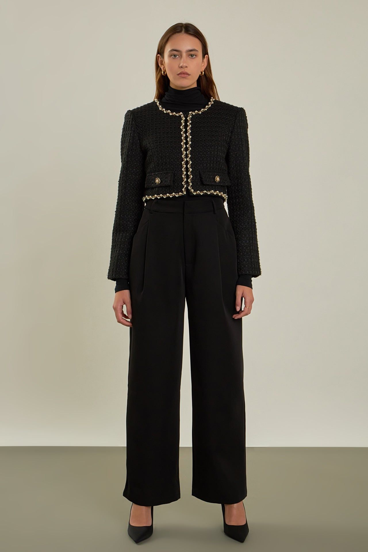 Premium Cropped Tweed Jacket sold by Endless Rose