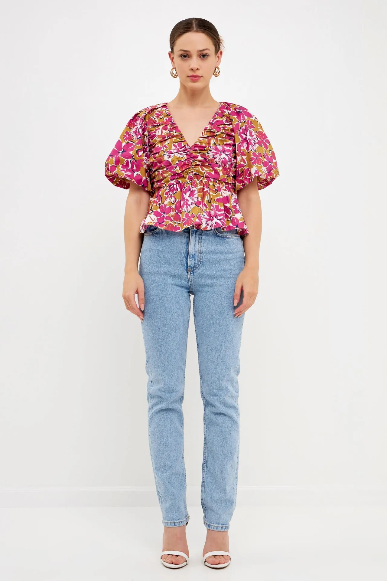 Floral Pleated Top sold by Endless Rose