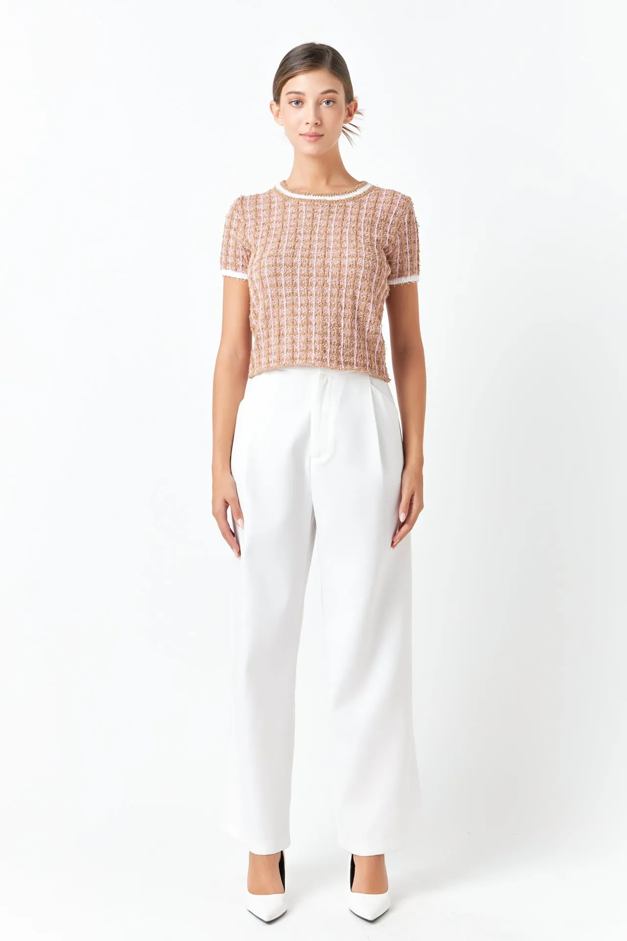 Check Knit Top sold by Endless Rose