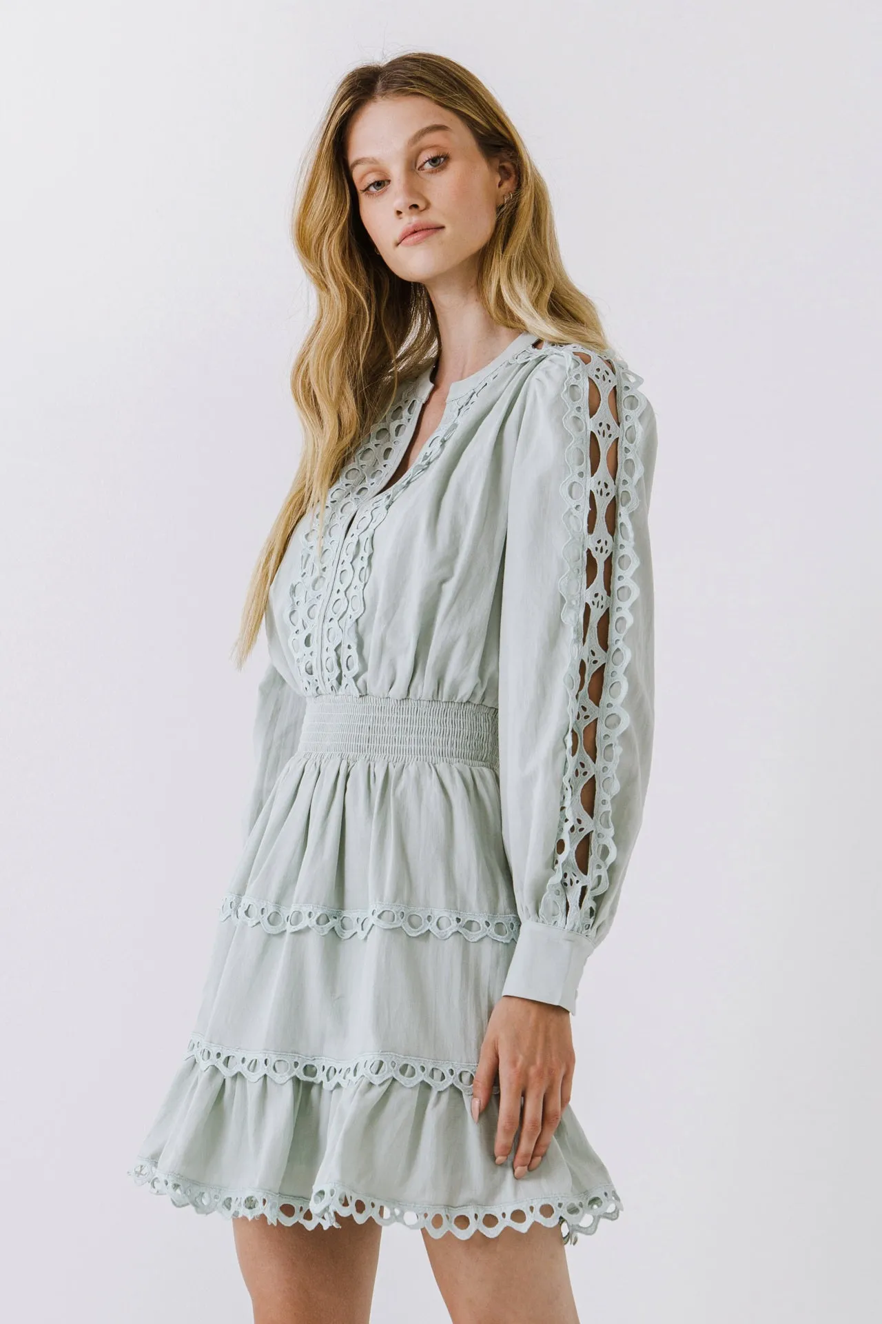 Lace Trim Mini Dress sold by Endless Rose product image thumbnail 3