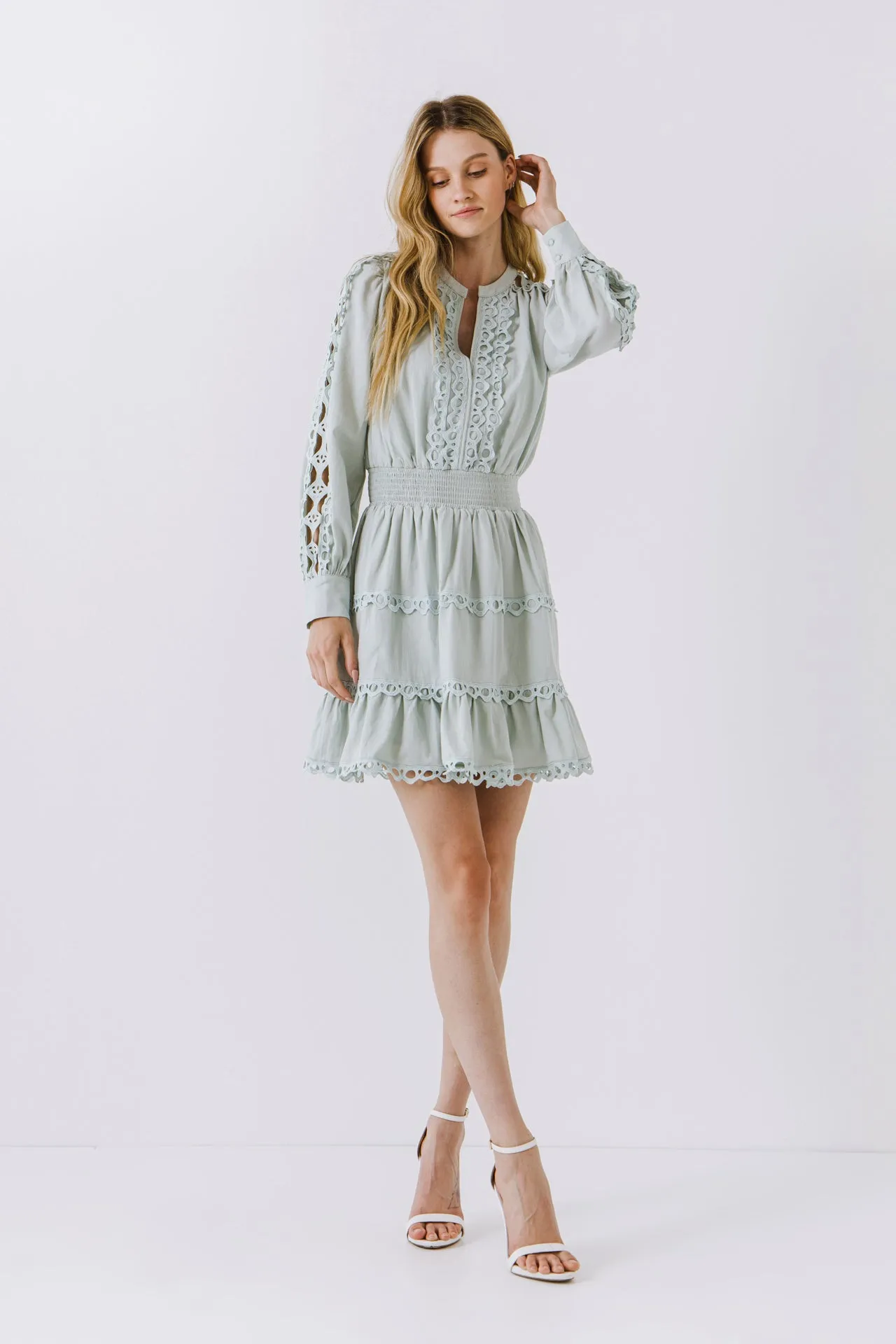 Lace Trim Mini Dress sold by Endless Rose product image thumbnail 4