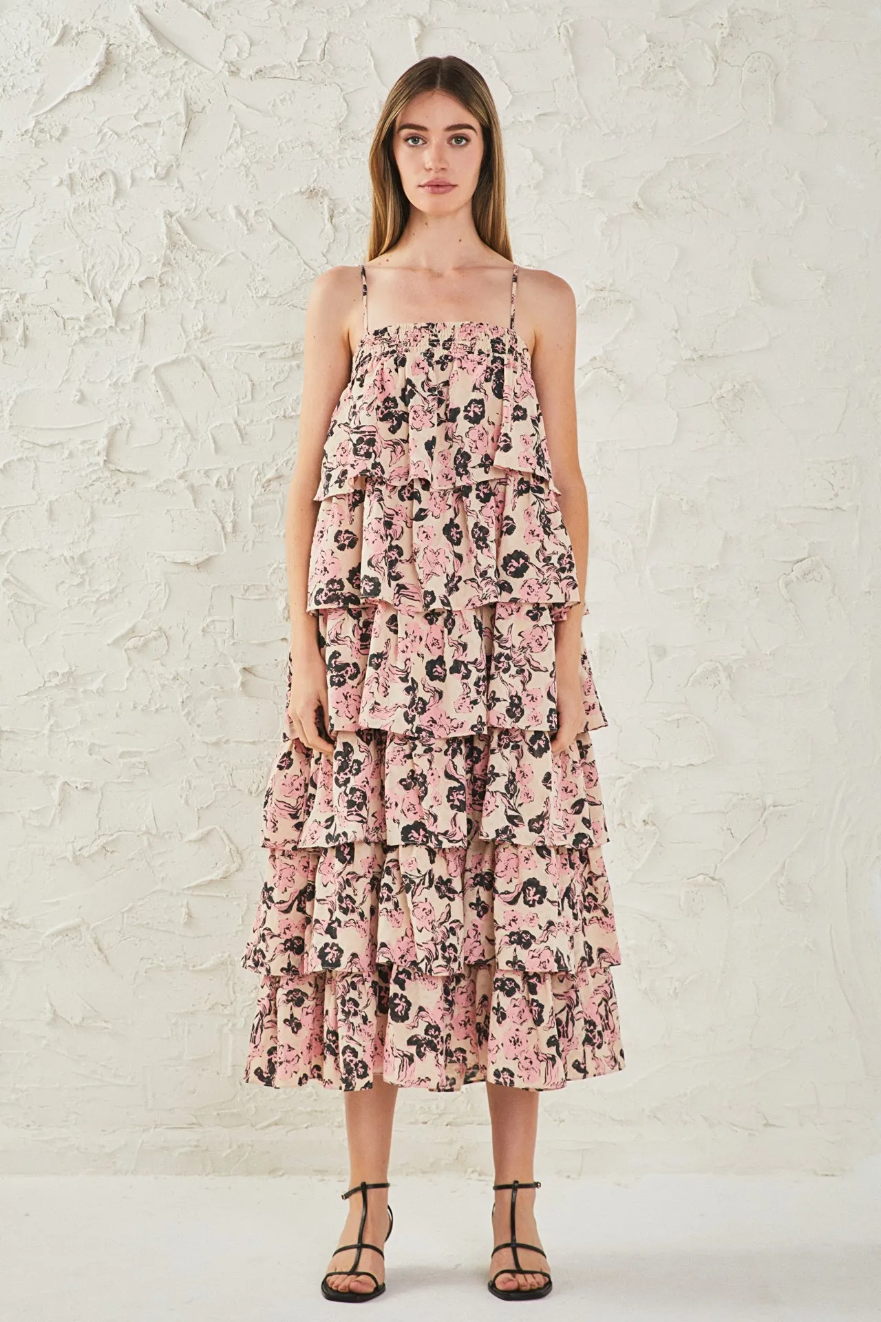 Floral Tiered Maxi Dress sold by Endless Rose