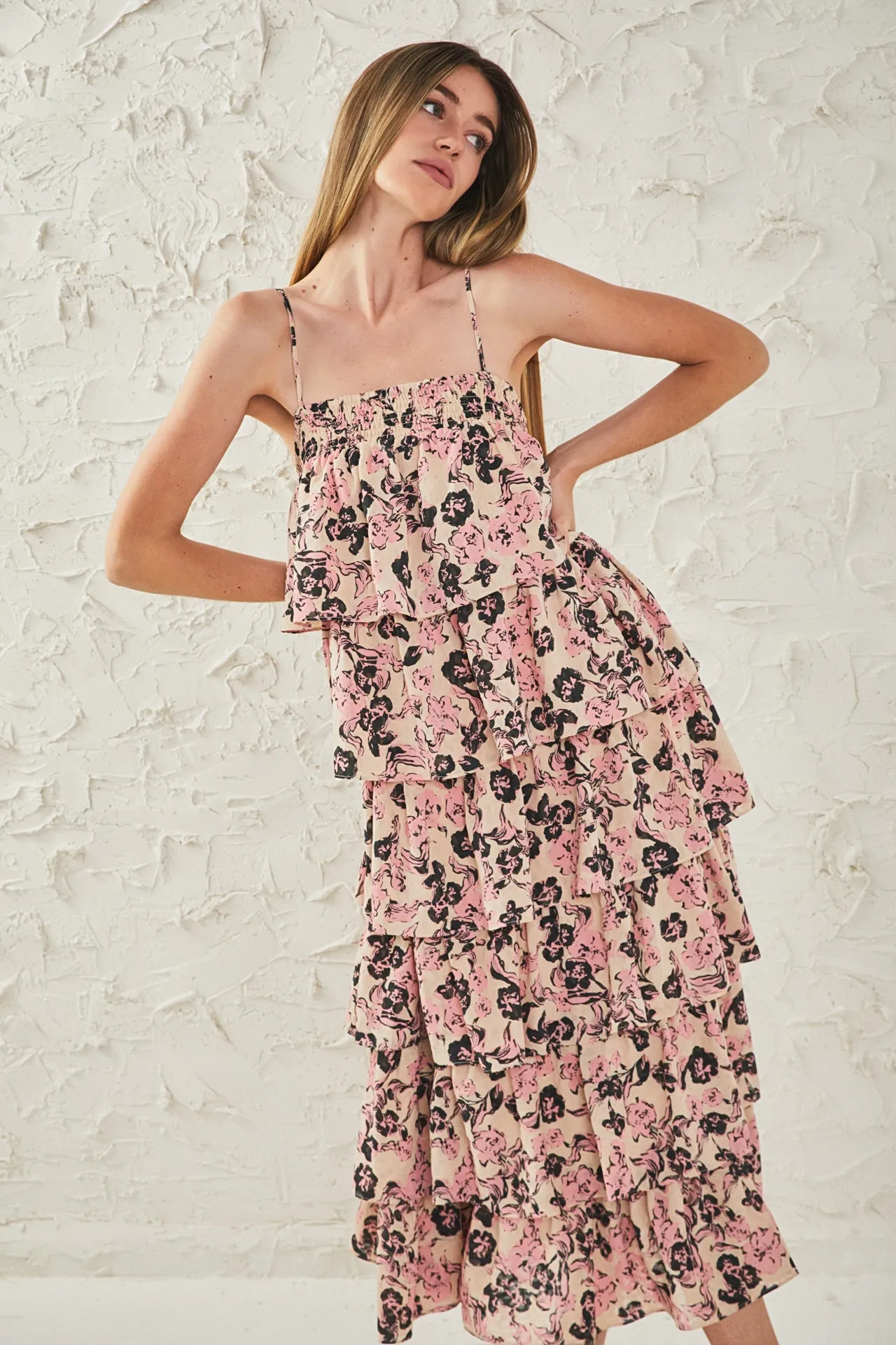 Floral Tiered Maxi Dress sold by Endless Rose product image thumbnail 5