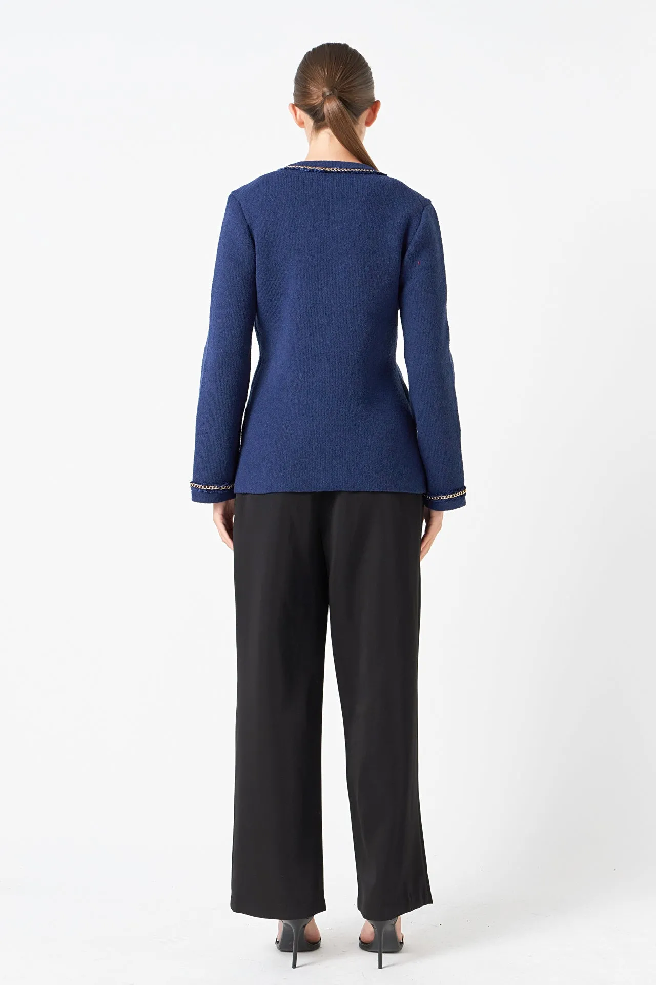 Chain Trim Cardigan - Final Sale sold by Endless Rose product image thumbnail 4