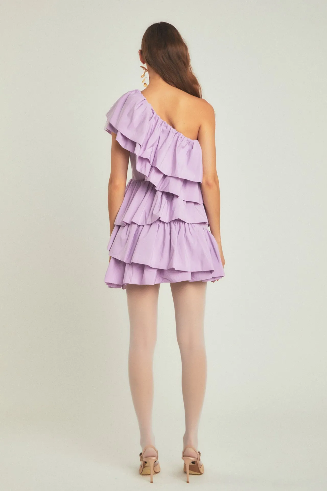 One-Shoulder Ruffled Mini Dress - Final Sale sold by Endless Rose product image thumbnail 4