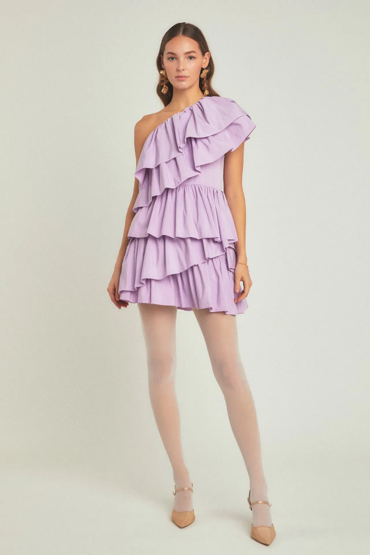 One-Shoulder Ruffled Mini Dress - Final Sale sold by Endless Rose