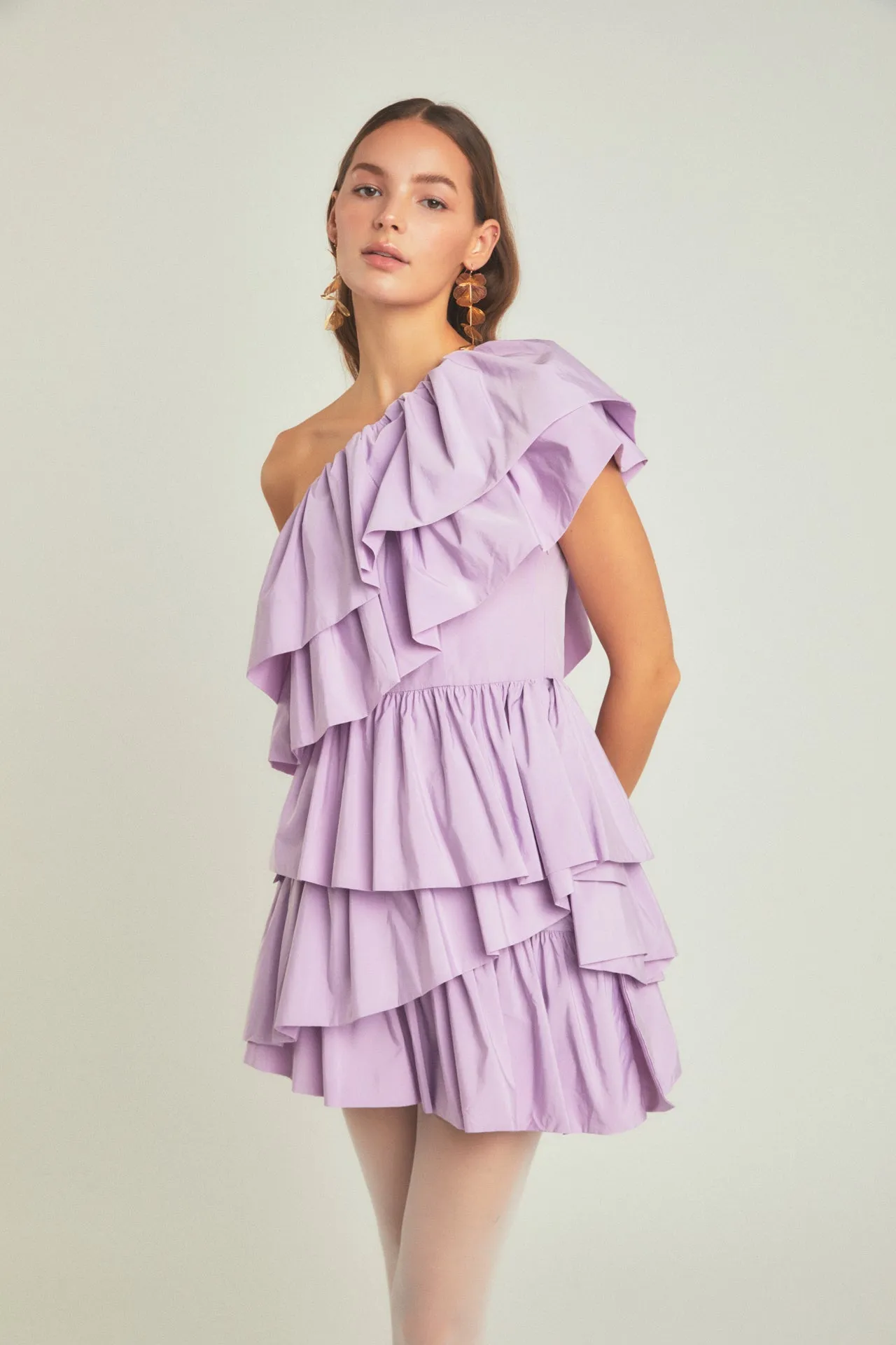 One-Shoulder Ruffled Mini Dress - Final Sale sold by Endless Rose product image thumbnail 5