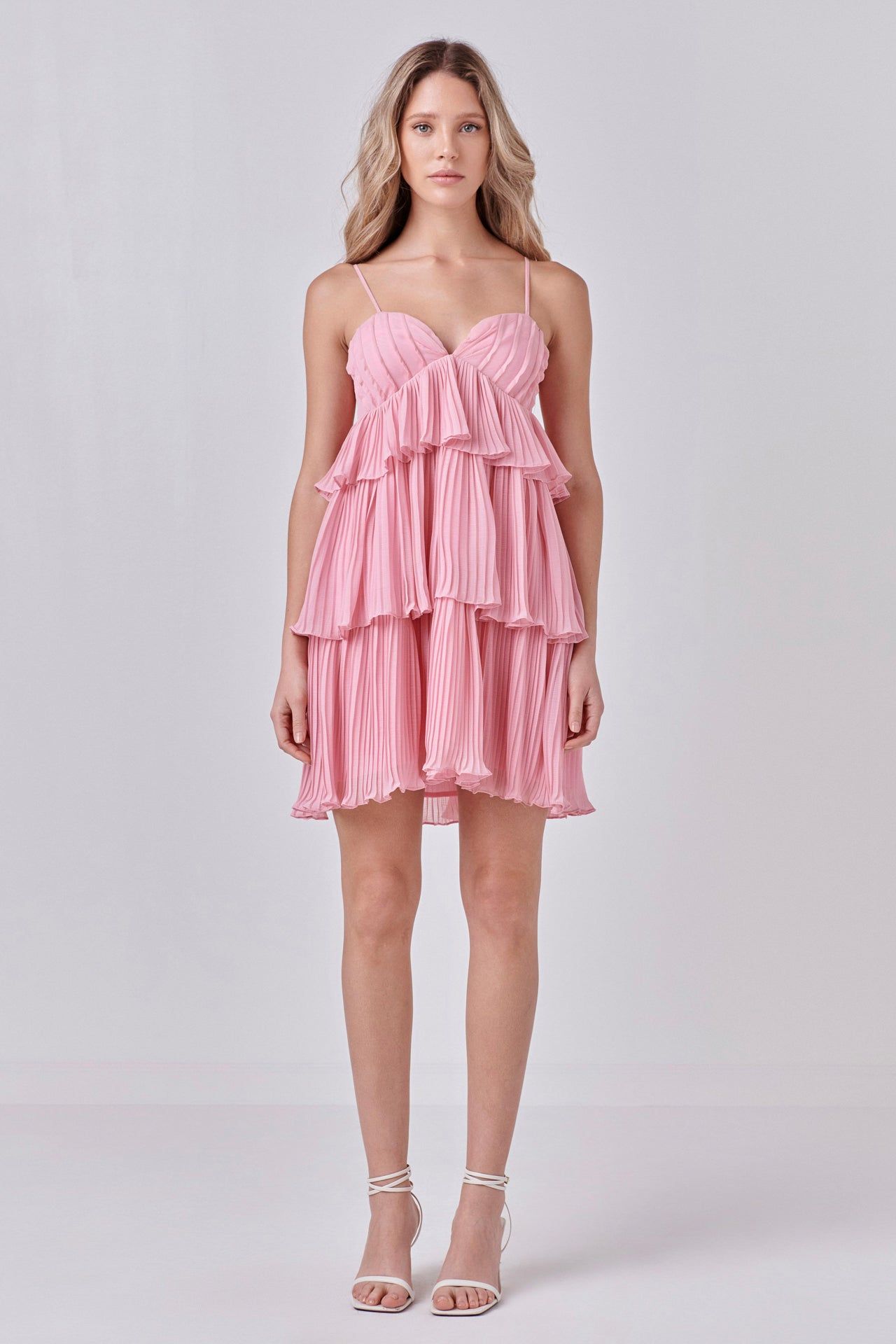 Chiffon Pleated Corset Mini Dress sold by Endless Rose