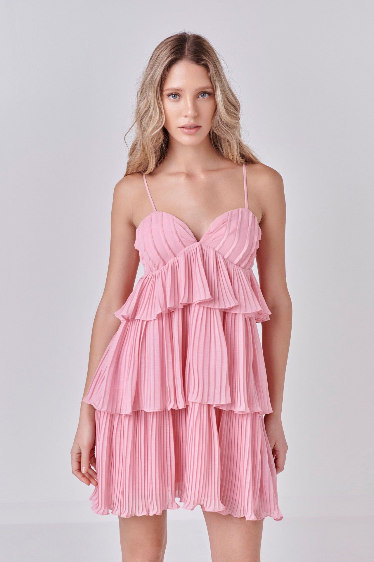 Chiffon Pleated Corset Mini Dress sold by Endless Rose product image thumbnail 5