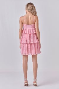 Chiffon Pleated Corset Mini Dress sold by Endless Rose