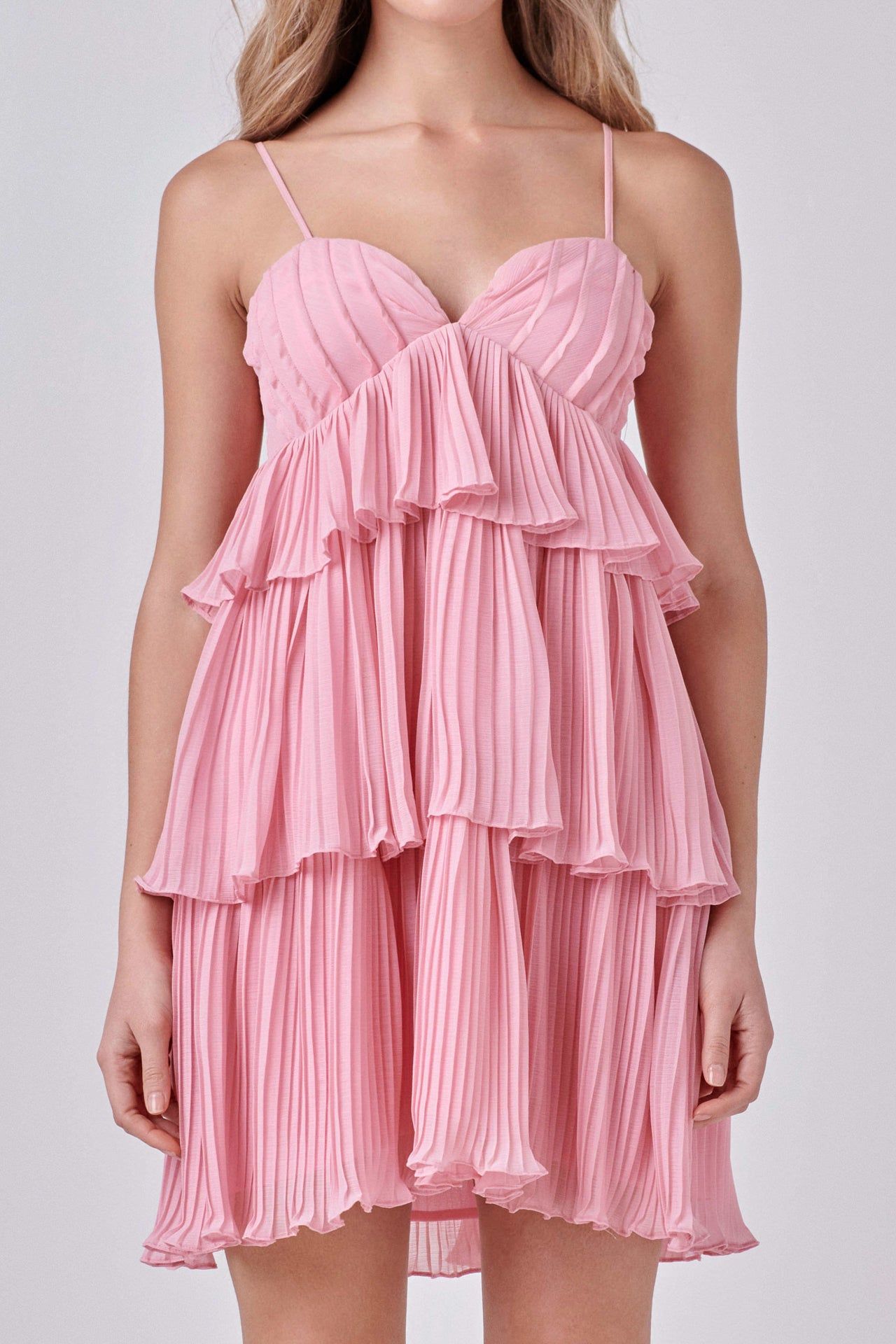 Chiffon Pleated Corset Mini Dress sold by Endless Rose product image thumbnail 2