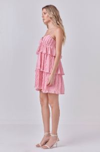 Chiffon Pleated Corset Mini Dress sold by Endless Rose