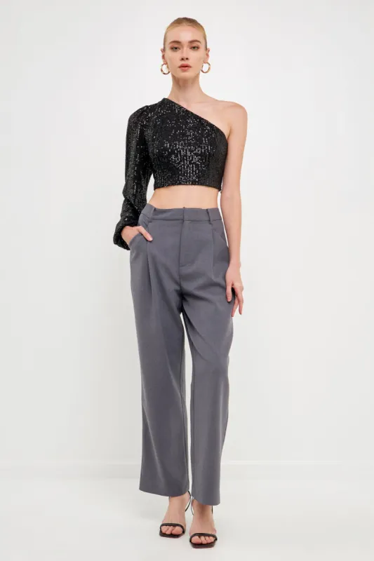 One Sleeve Sequin Top sold by Endless Rose