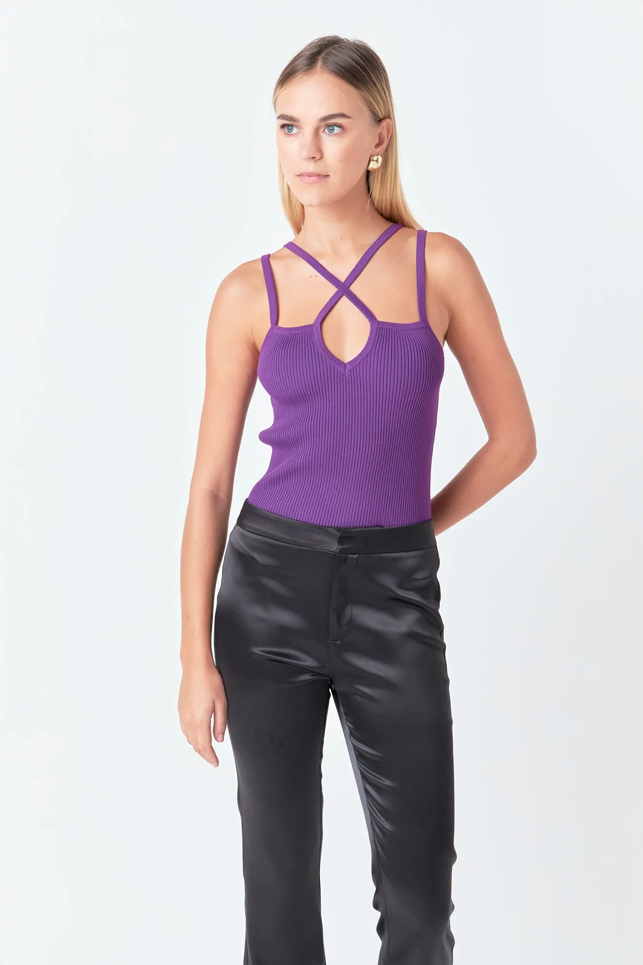 Strap Detail Fitted Knit Top sold by Endless Rose product image thumbnail 5
