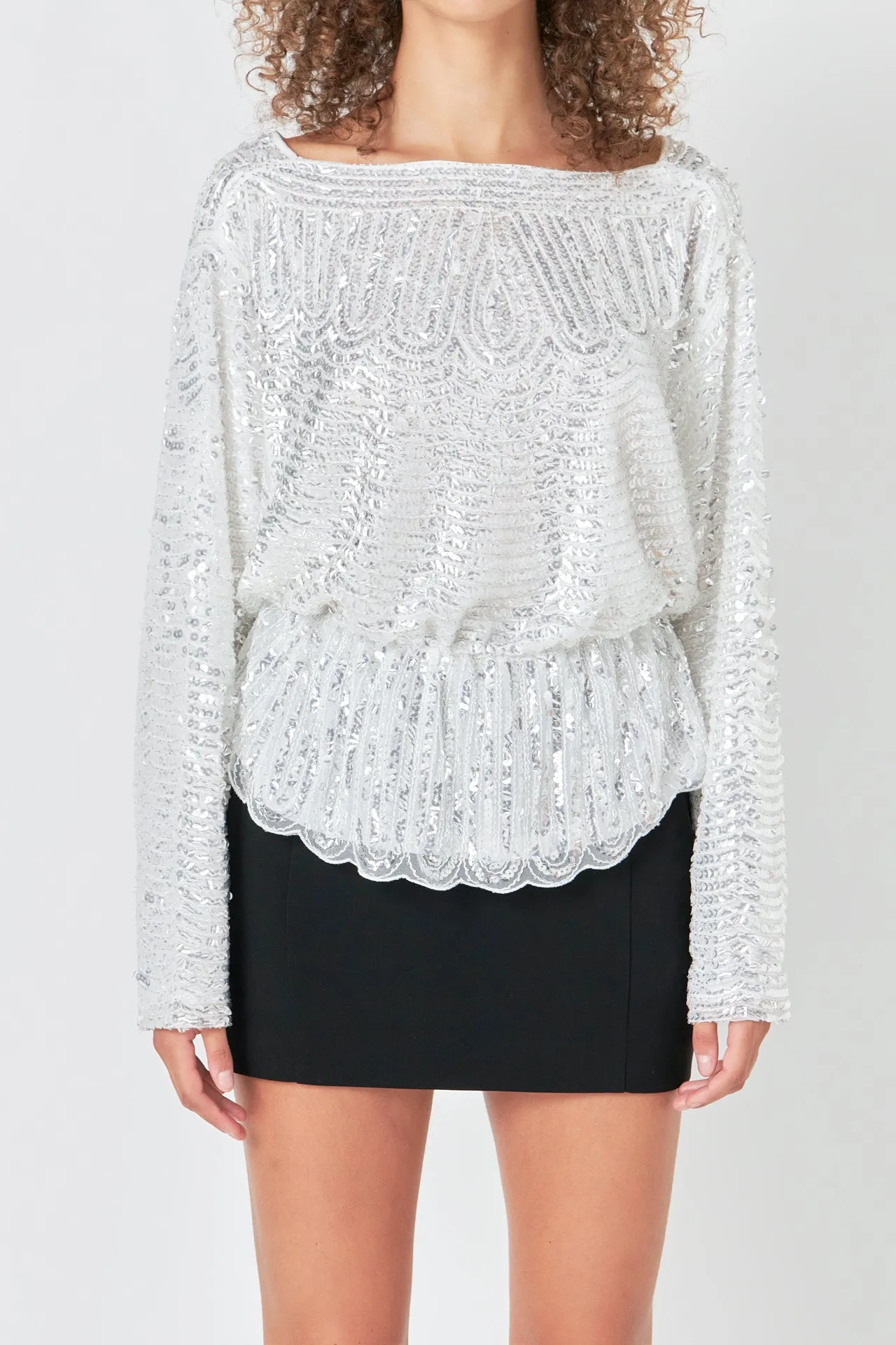 Peplum Sequins Top sold by Endless Rose product image thumbnail 2