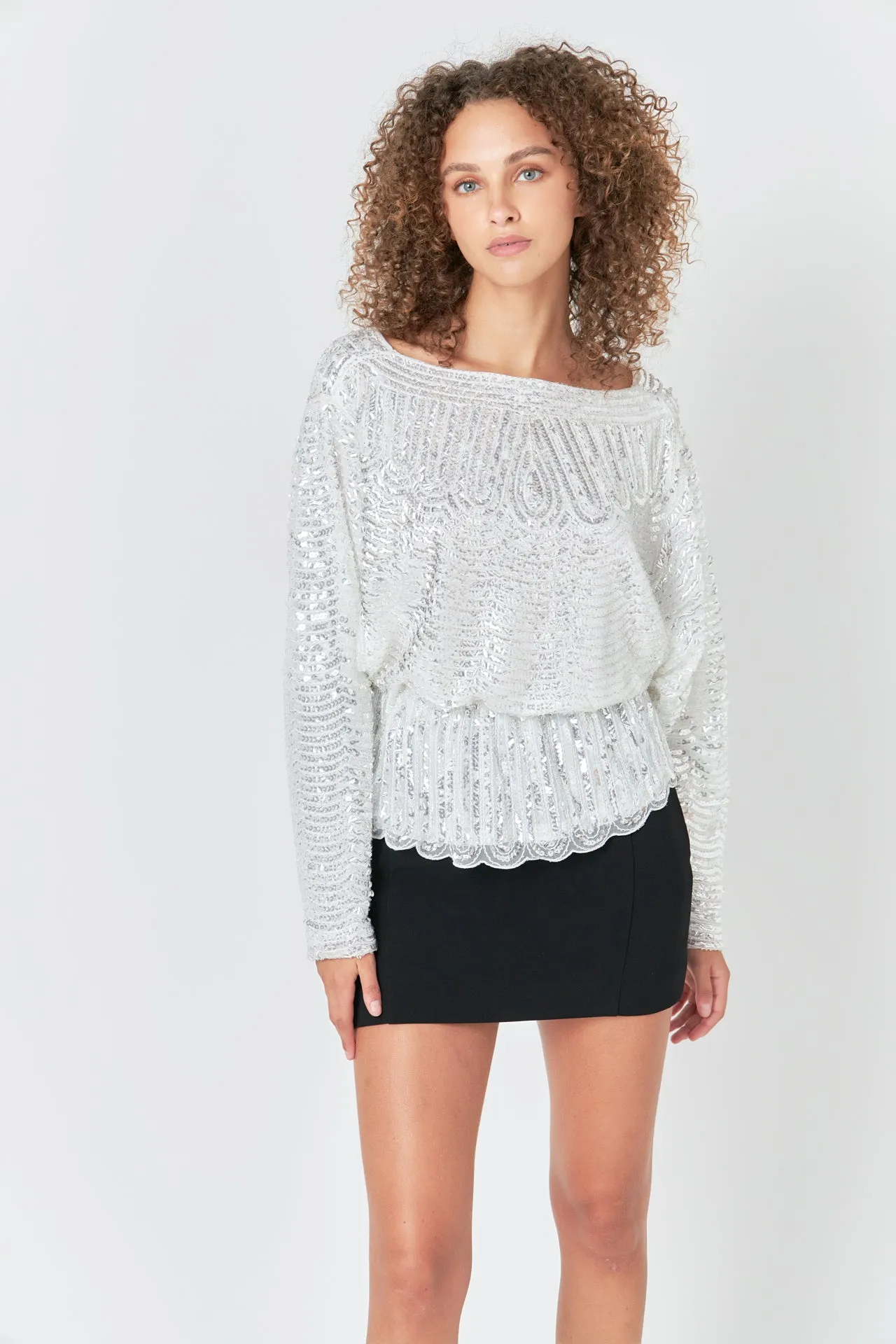 Peplum Sequins Top sold by Endless Rose product image thumbnail 5