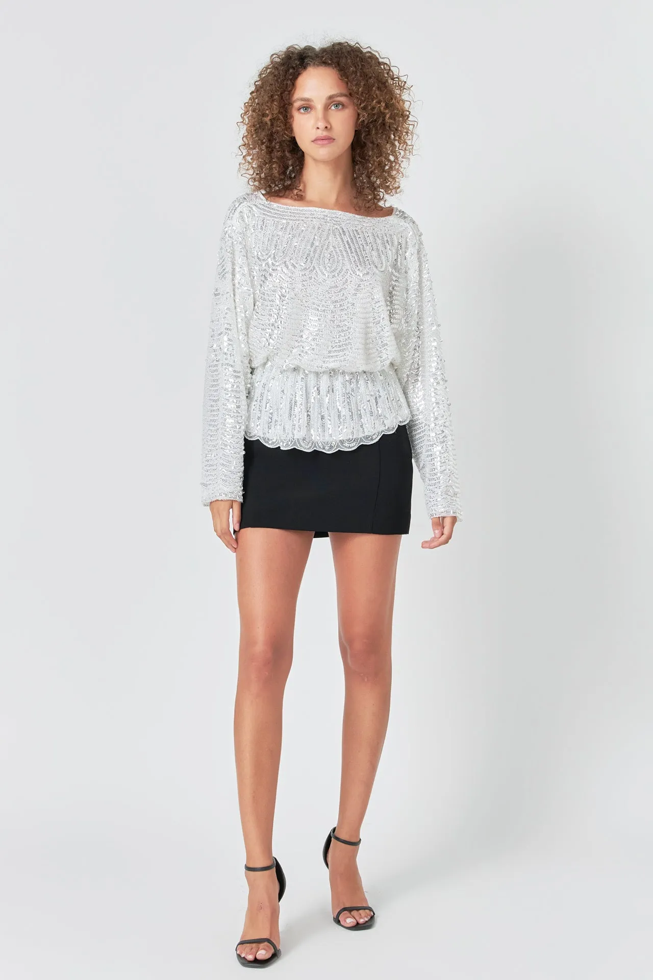 Peplum Sequins Top sold by Endless Rose