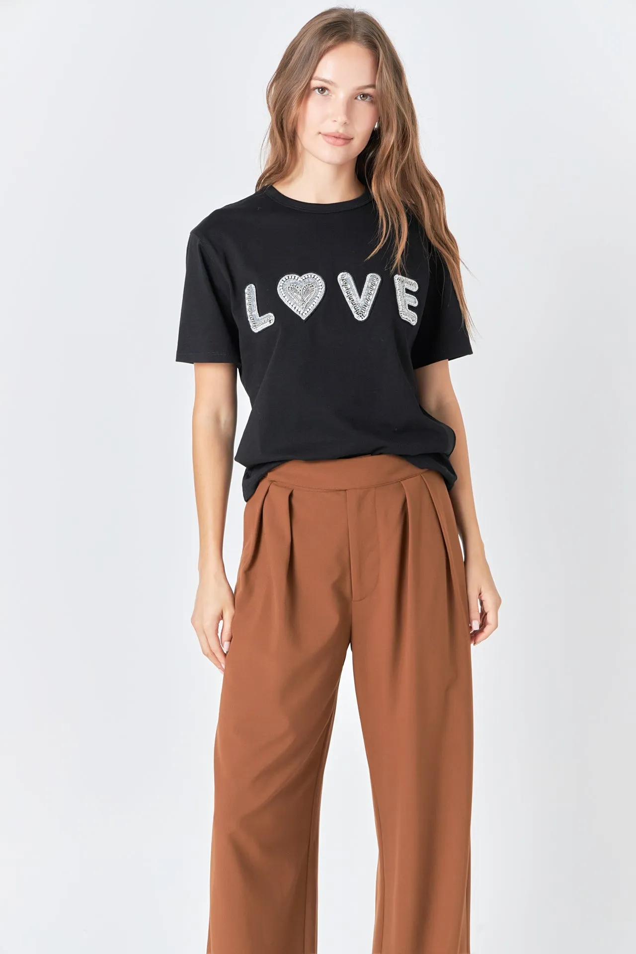 Beads Embellished Patch T-Shirt sold by Endless Rose product image thumbnail 5