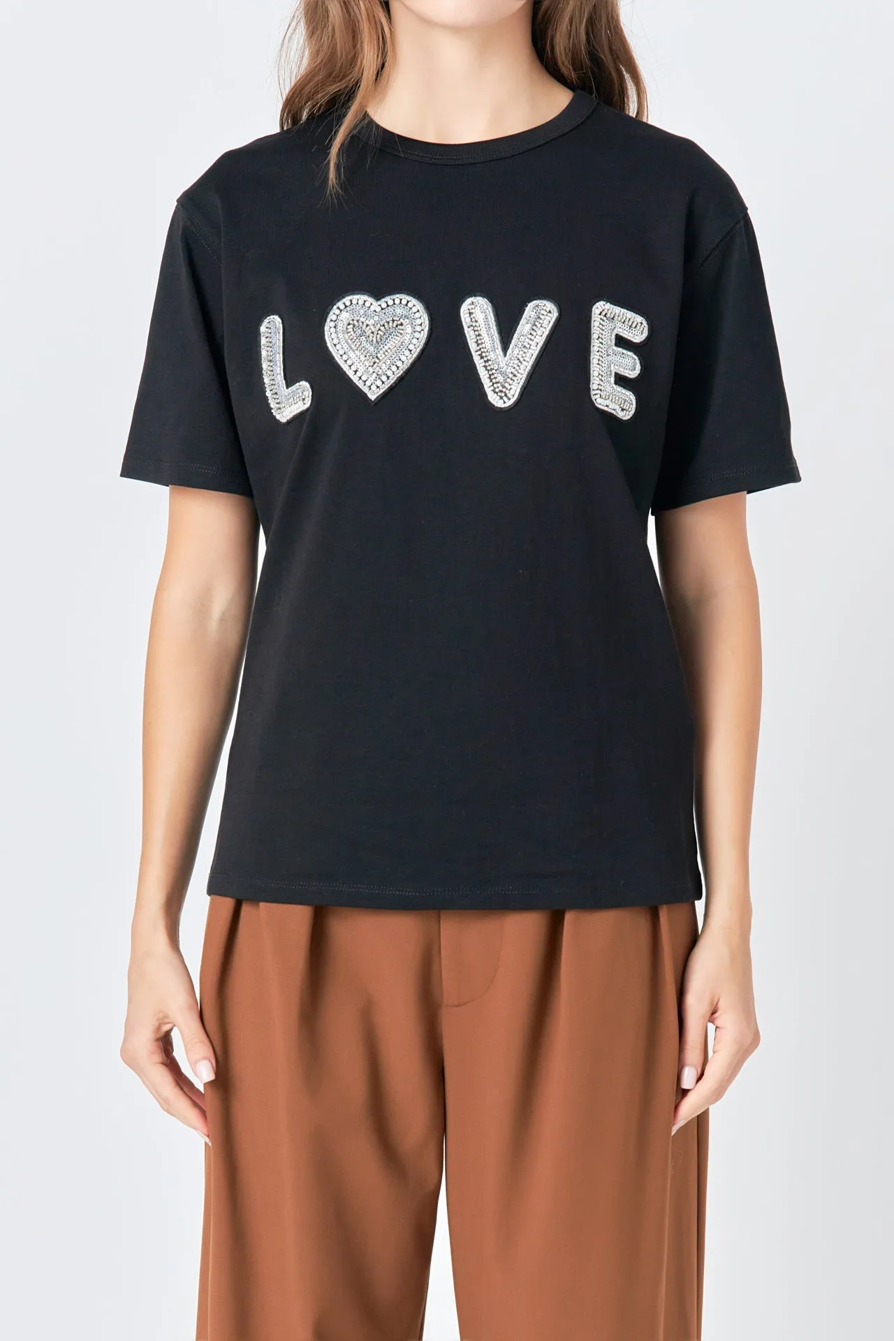 Beads Embellished Patch T-Shirt sold by Endless Rose product image thumbnail 2