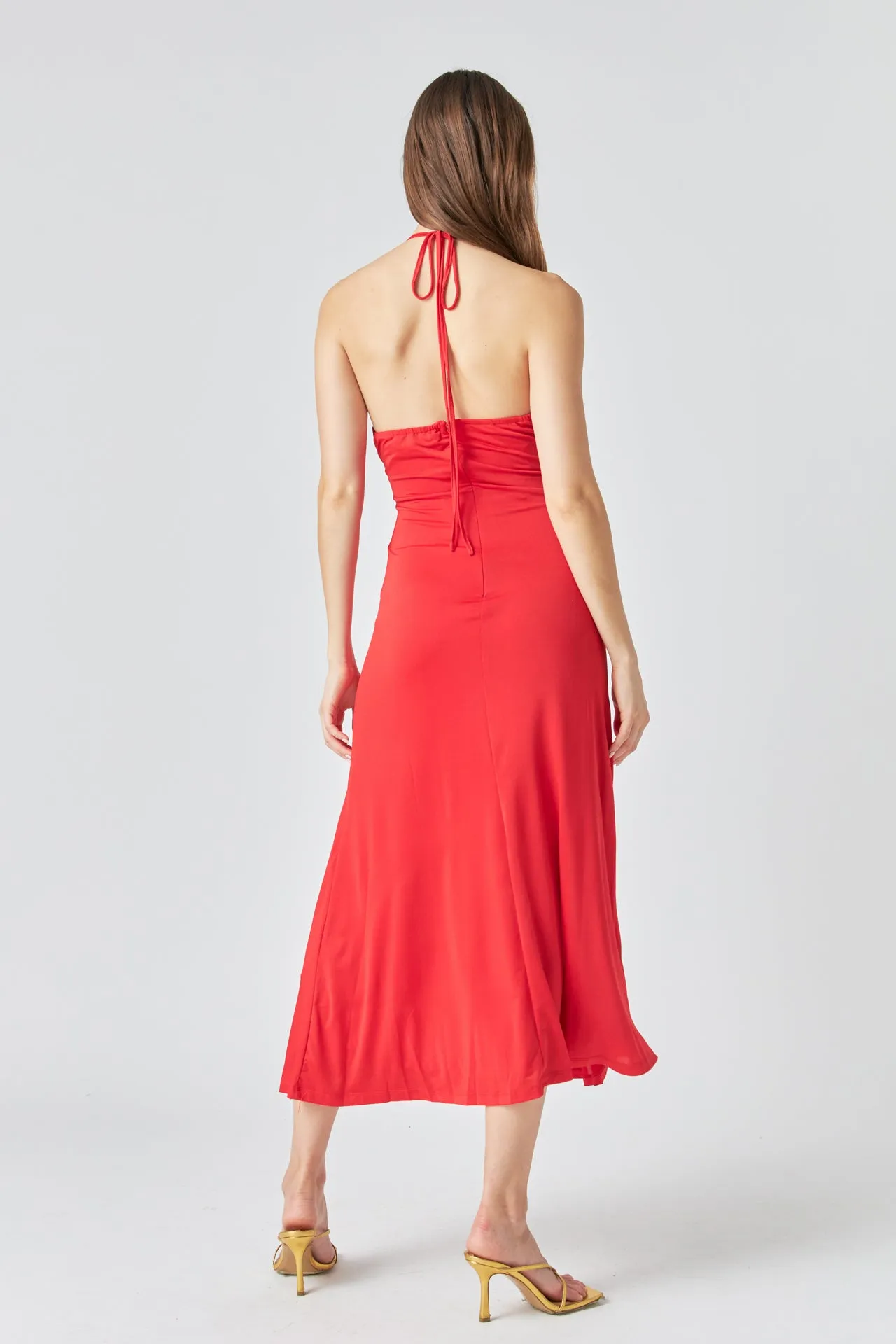 Halter Ruched Maxi Dress sold by Endless Rose product image thumbnail 4