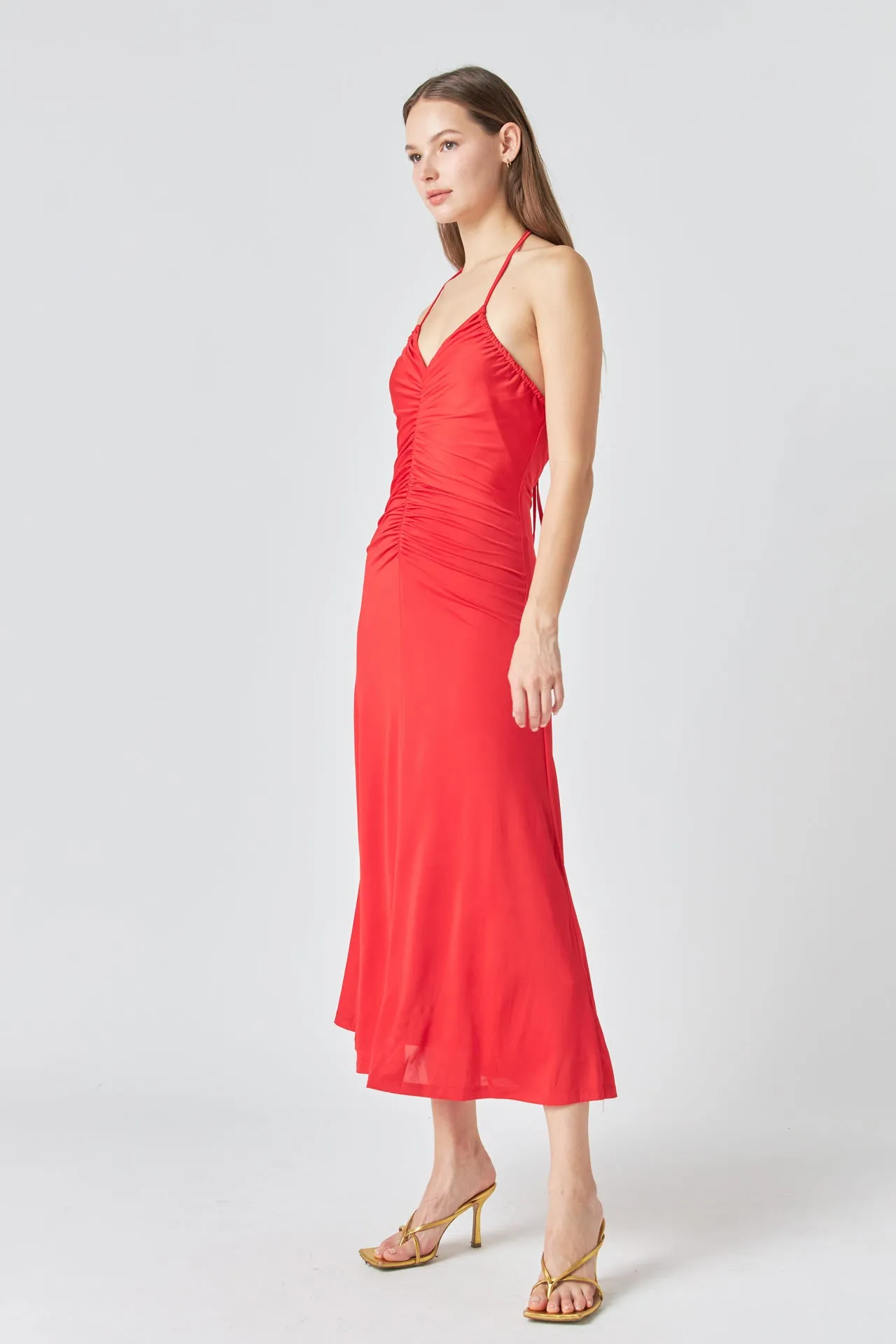 Halter Ruched Maxi Dress sold by Endless Rose product image thumbnail 3
