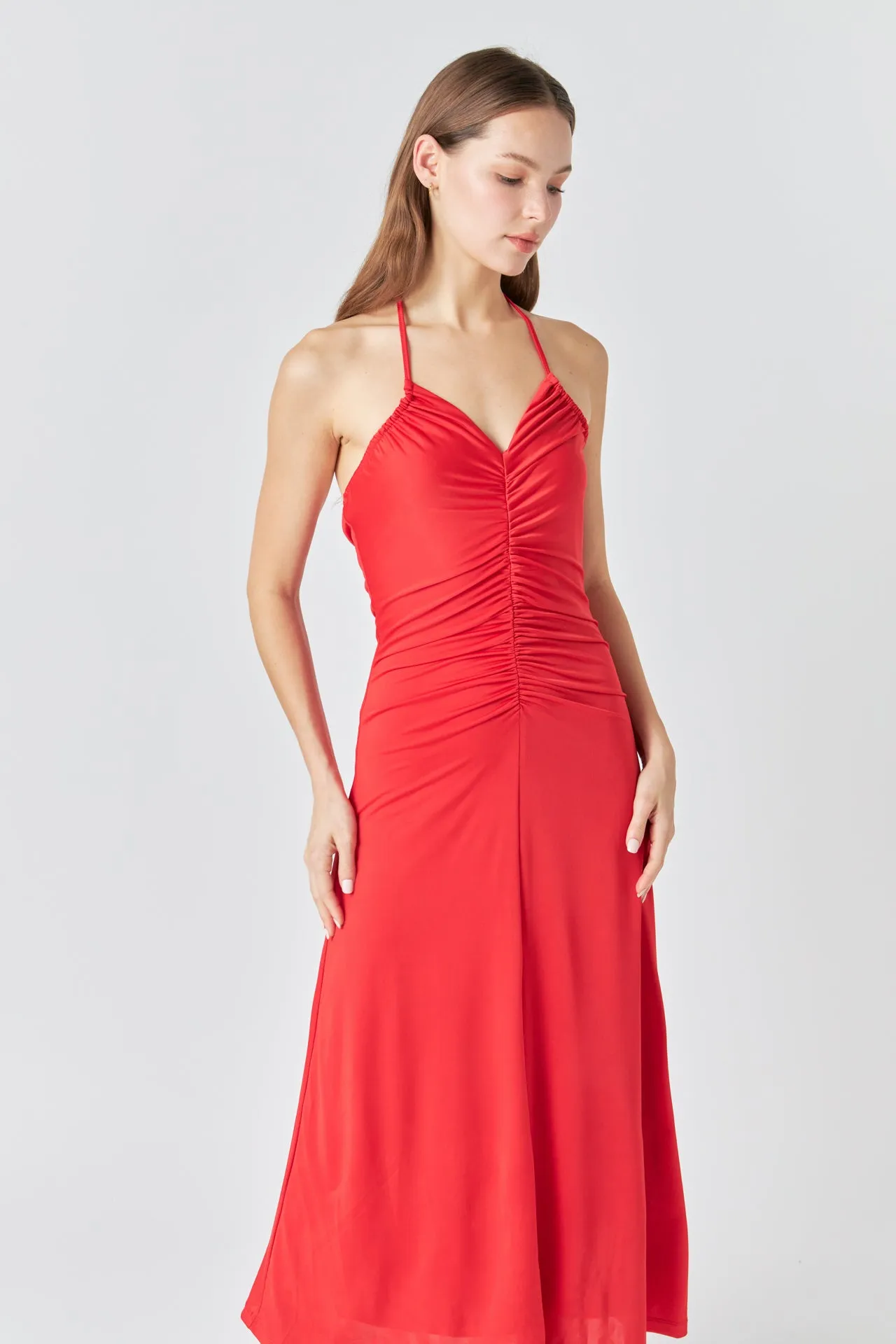 Halter Ruched Maxi Dress sold by Endless Rose product image thumbnail 5