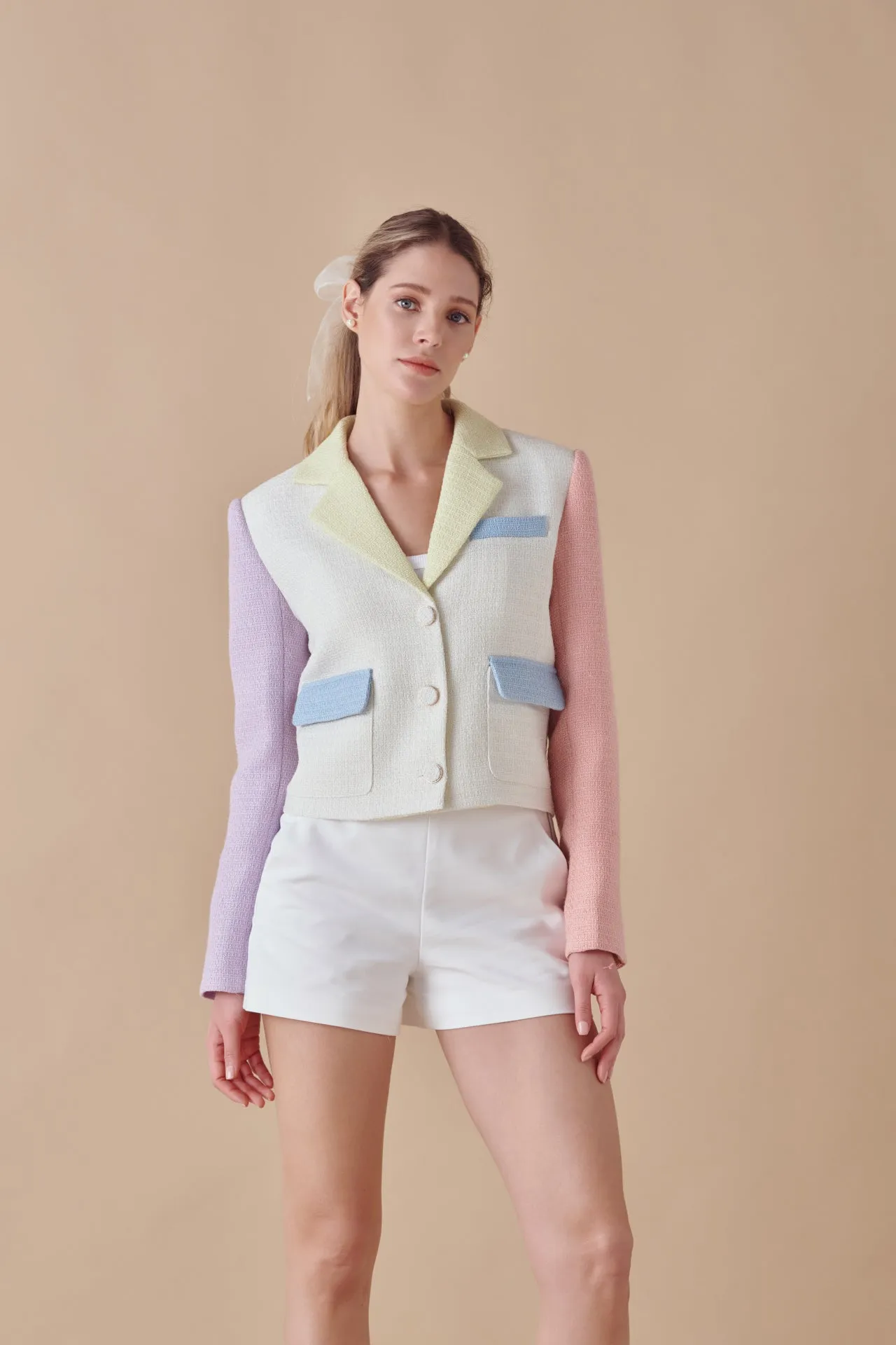 Cropped Color Block Blazer sold by Endless Rose product image thumbnail 5