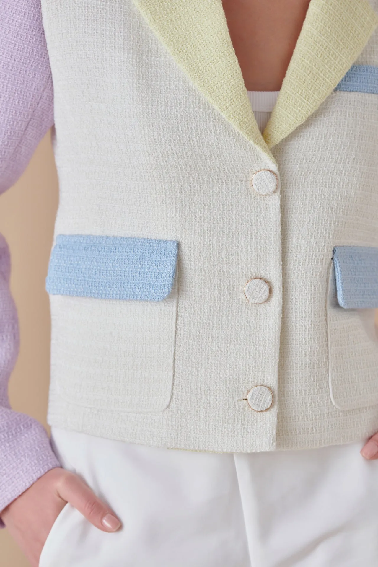 Cropped Color Block Blazer sold by Endless Rose product image thumbnail 2