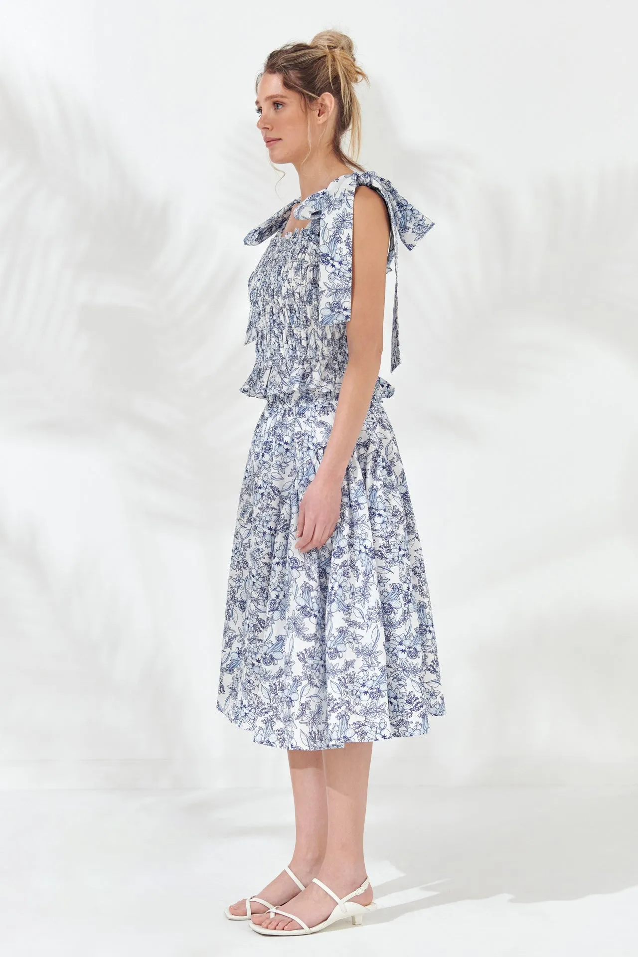 Print Smocked Bow Tie Top sold by Endless Rose product image thumbnail 3