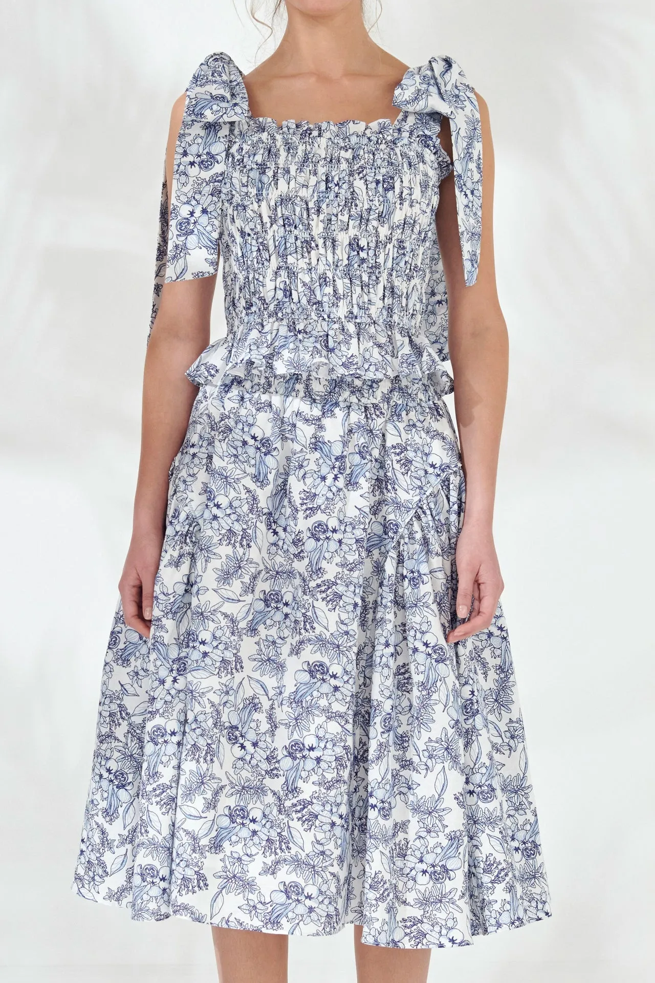 Print Smocked Bow Tie Top sold by Endless Rose product image thumbnail 2