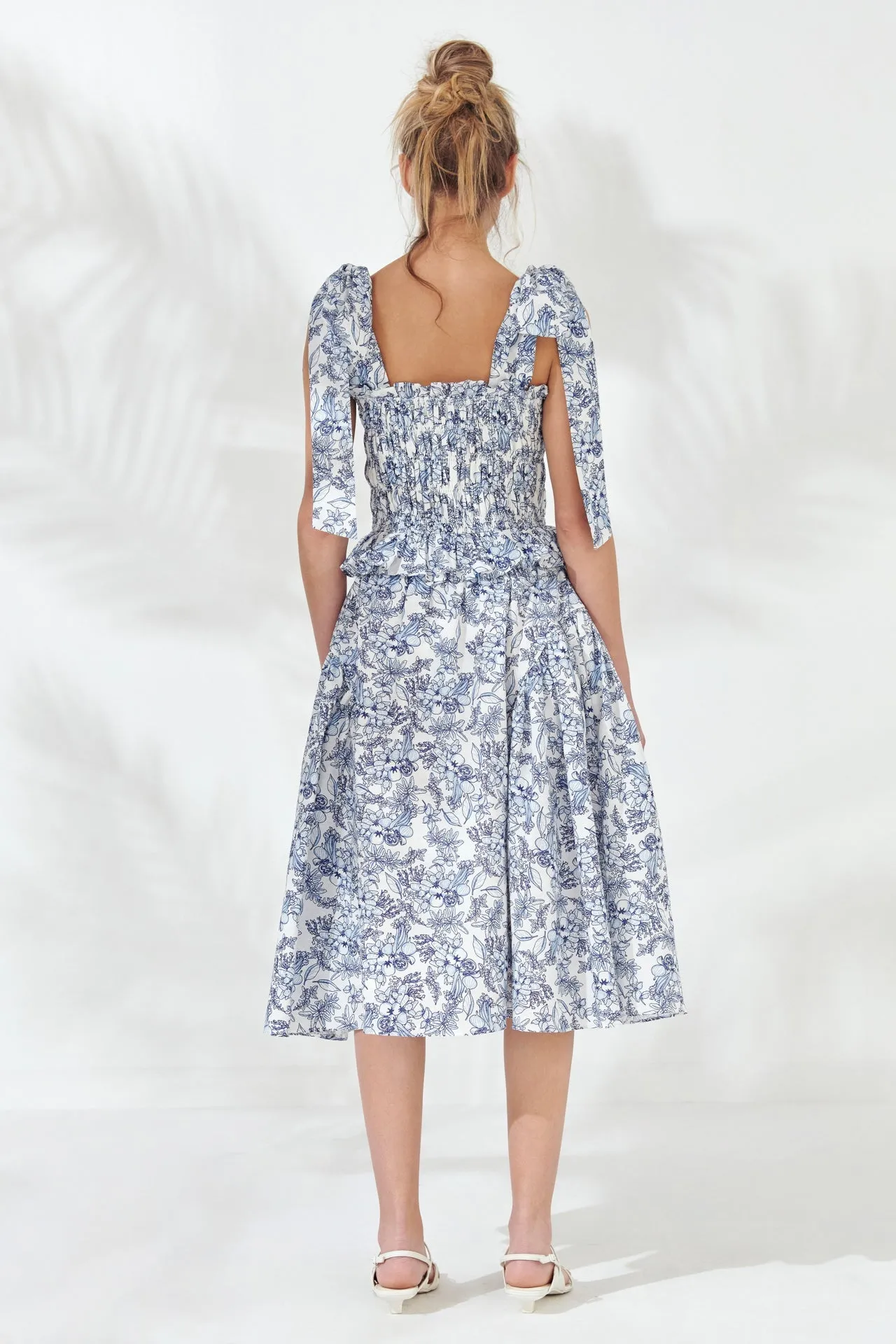 Print Smocked Bow Tie Top sold by Endless Rose product image thumbnail 4