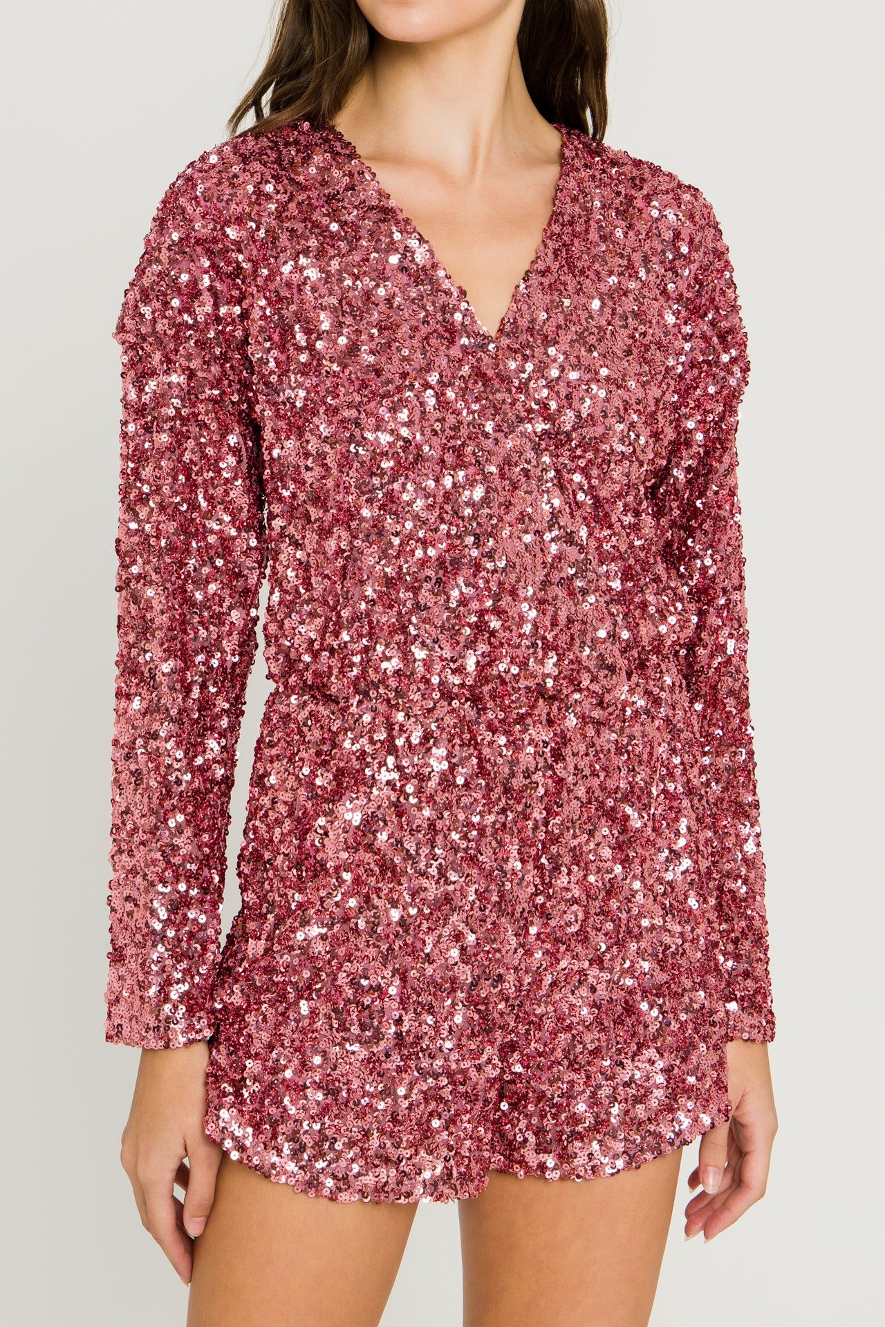 Sequin Wrap Romper sold by Endless Rose product image thumbnail 2