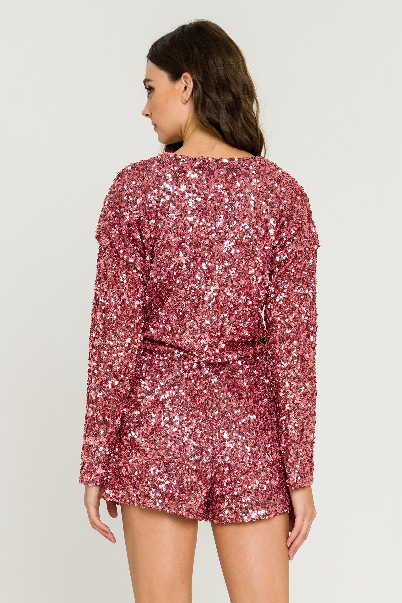 Sequin Wrap Romper sold by Endless Rose product image thumbnail 4