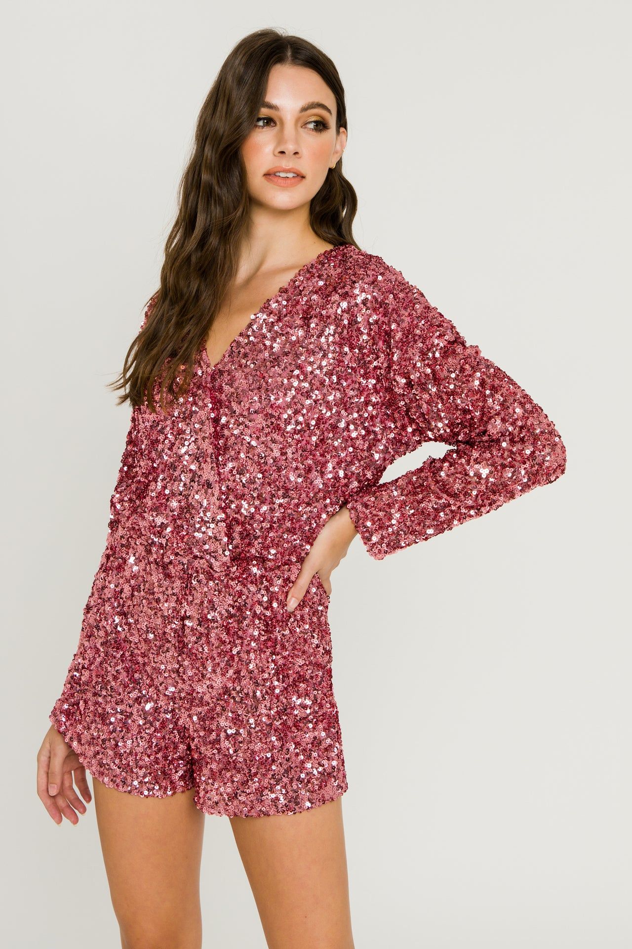 Sequin Wrap Romper sold by Endless Rose product image thumbnail 5