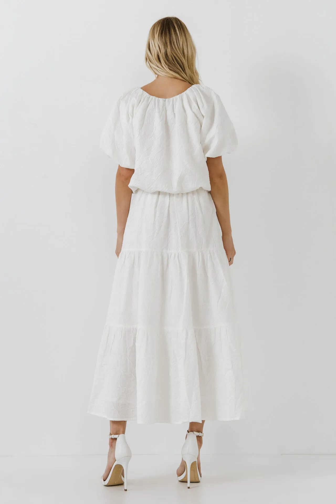 Floral Textured Maxi Skirt sold by Endless Rose product image thumbnail 4