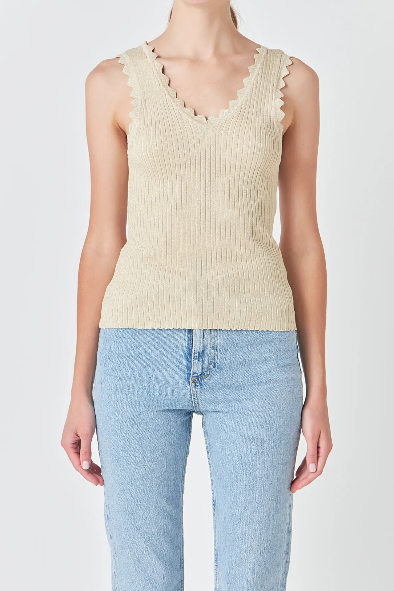 Scallop Detail Sleeveless Top sold by Endless Rose product image thumbnail 2