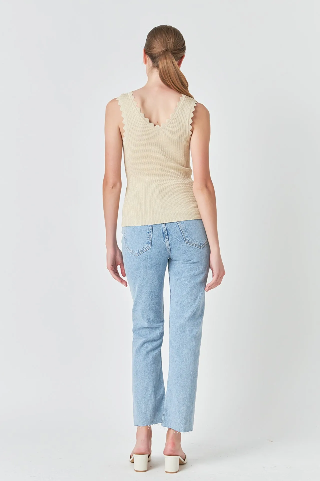 Scallop Detail Sleeveless Top sold by Endless Rose product image thumbnail 4