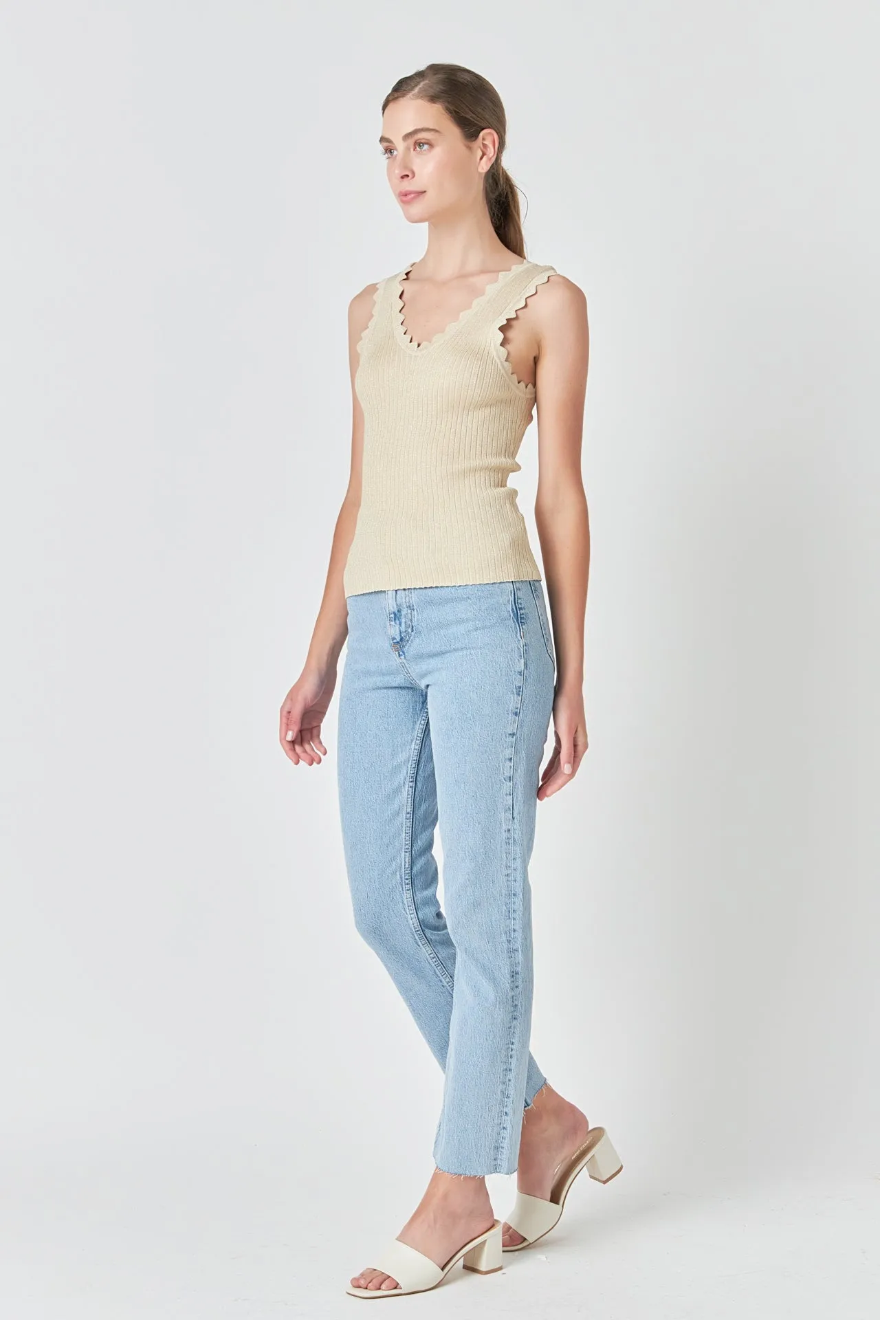 Scallop Detail Sleeveless Top sold by Endless Rose product image thumbnail 3