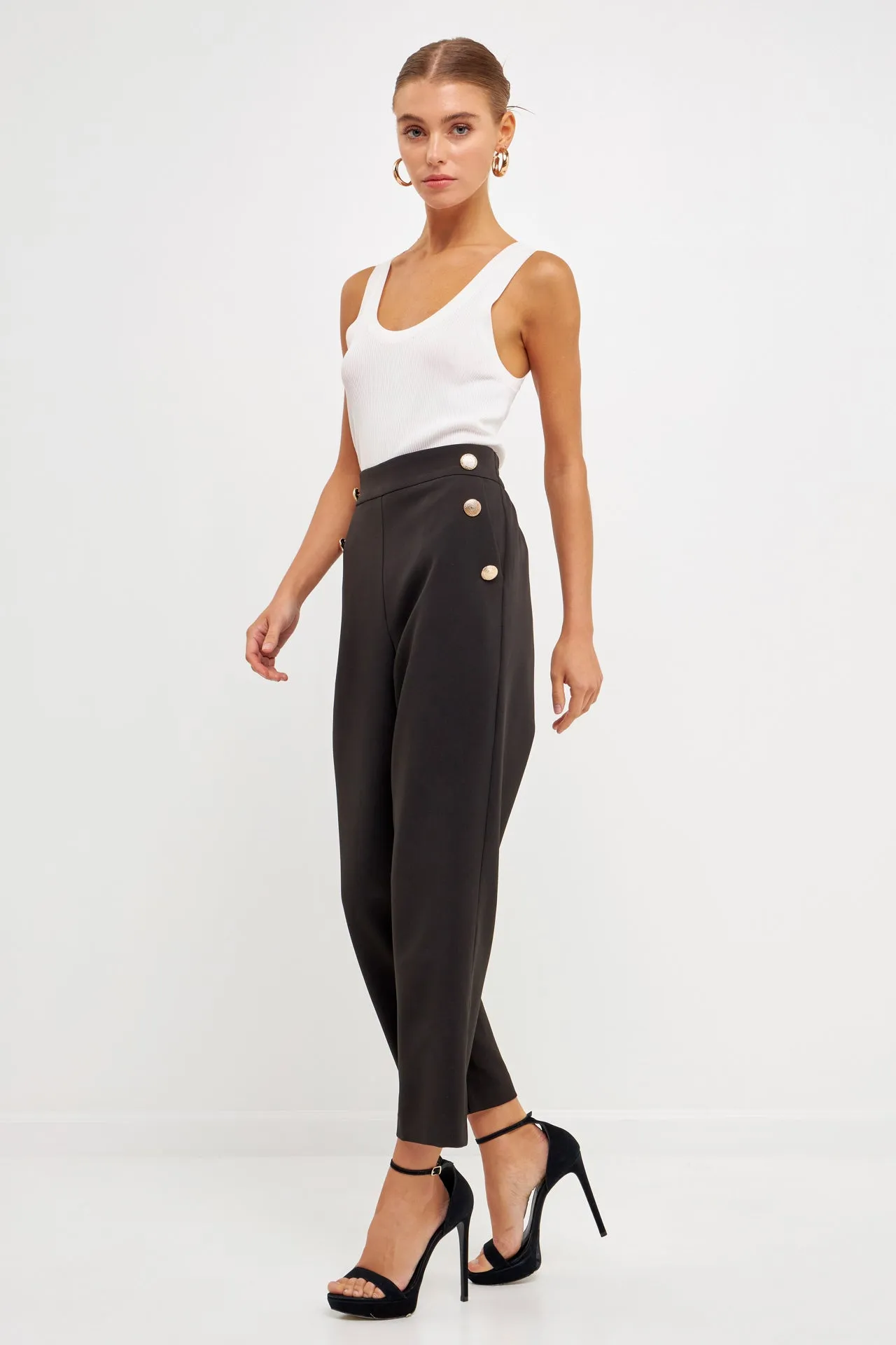 High Waisted Buttoned Trousers sold by Endless Rose product image thumbnail 3