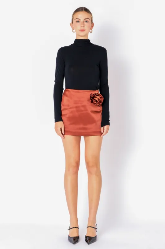 Corsage Trim Mini Skirt sold by Endless Rose